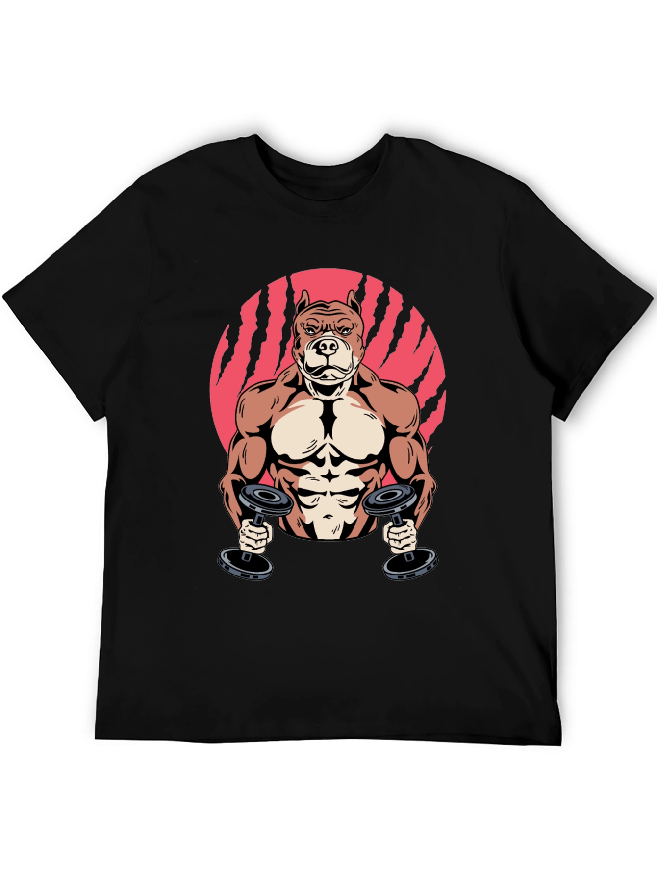 Muscle Dog Graphic Tee - Gym Humor T-Shirt
