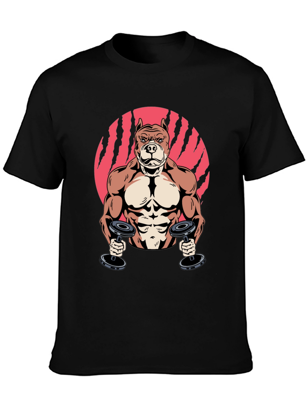 Muscle Dog Graphic Tee - Gym Humor T-Shirt