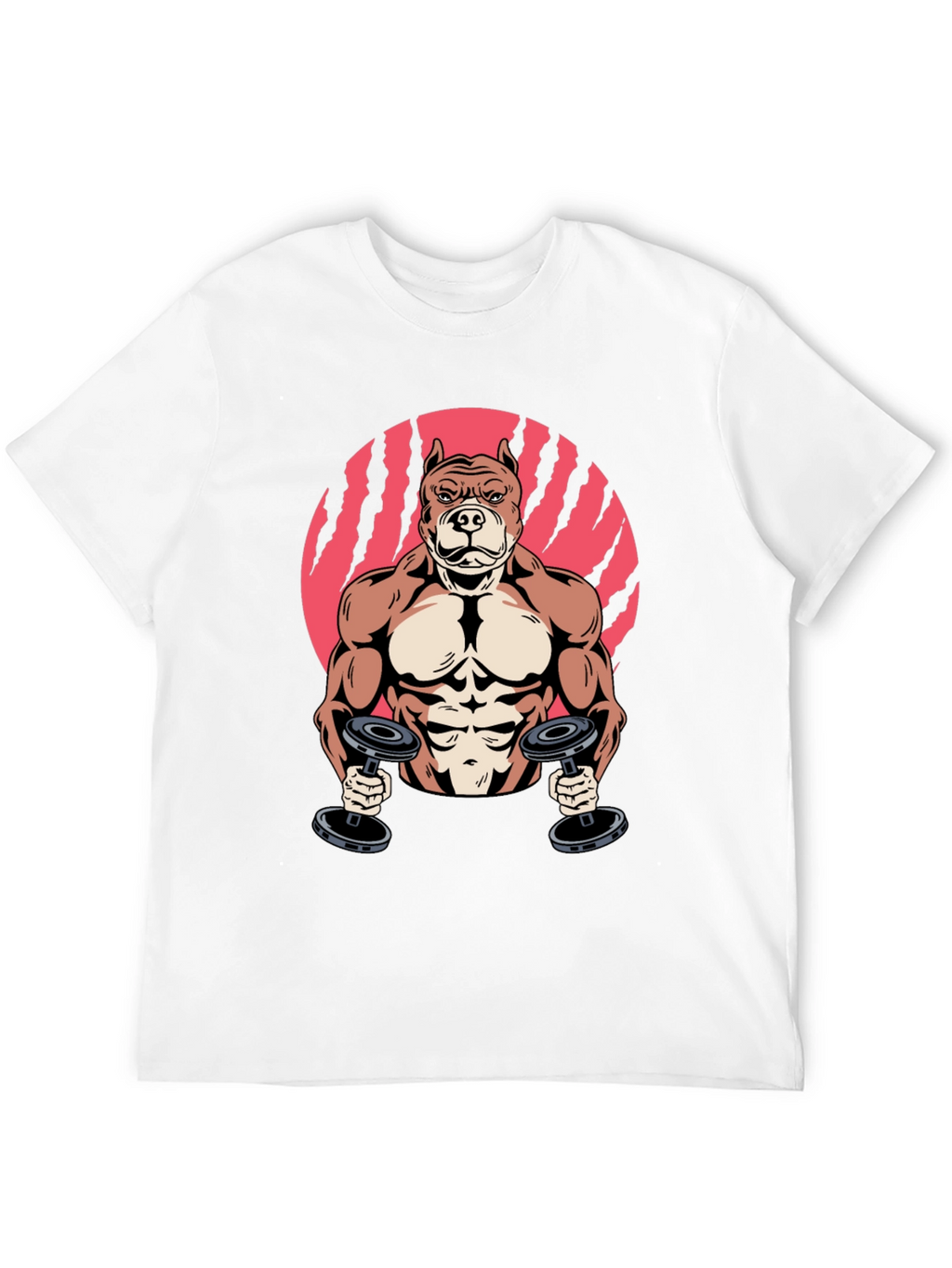 Muscle Dog Graphic Tee - Gym Humor T-Shirt