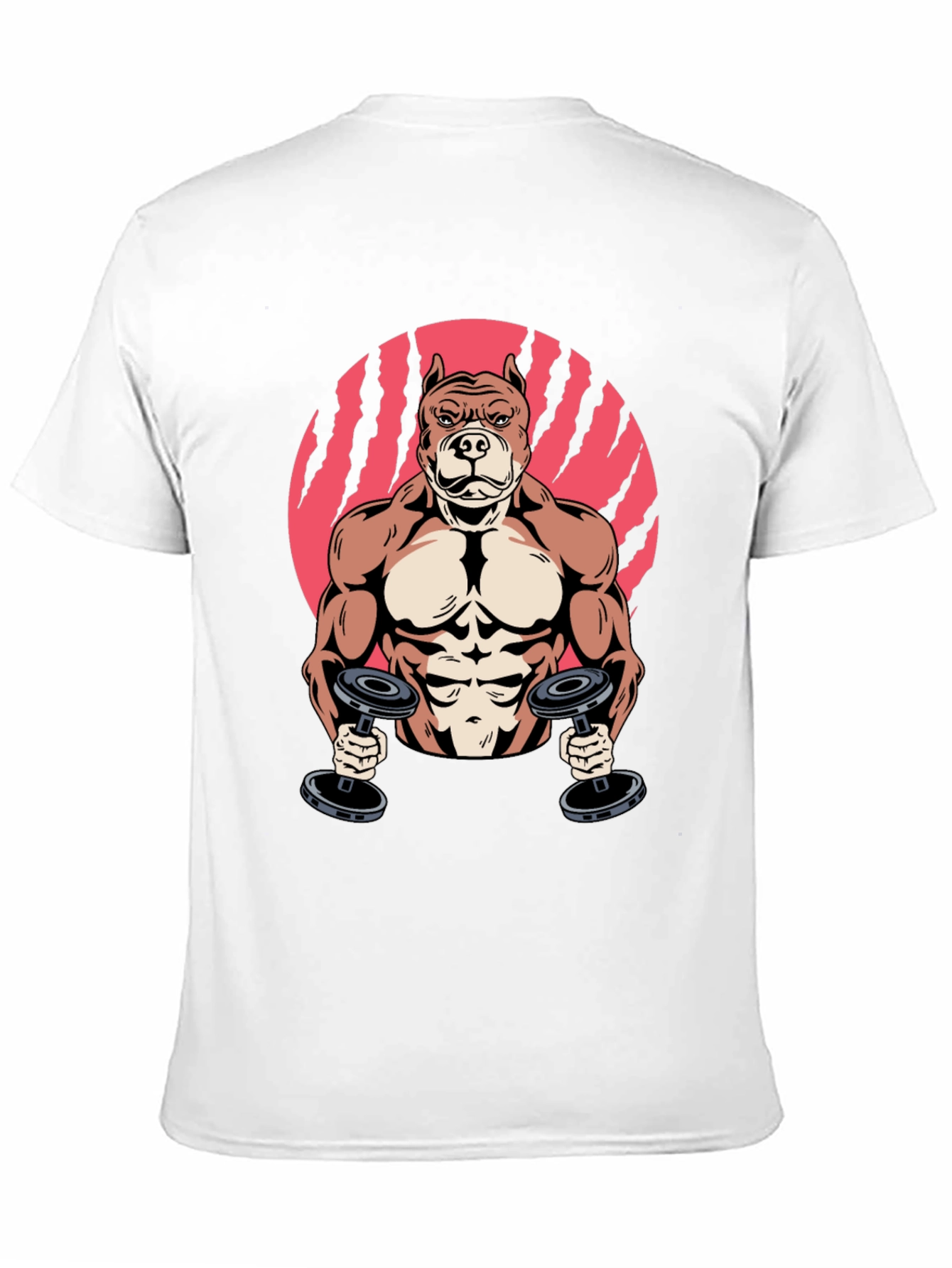 Muscle Dog Graphic Tee - Gym Humor T-Shirt