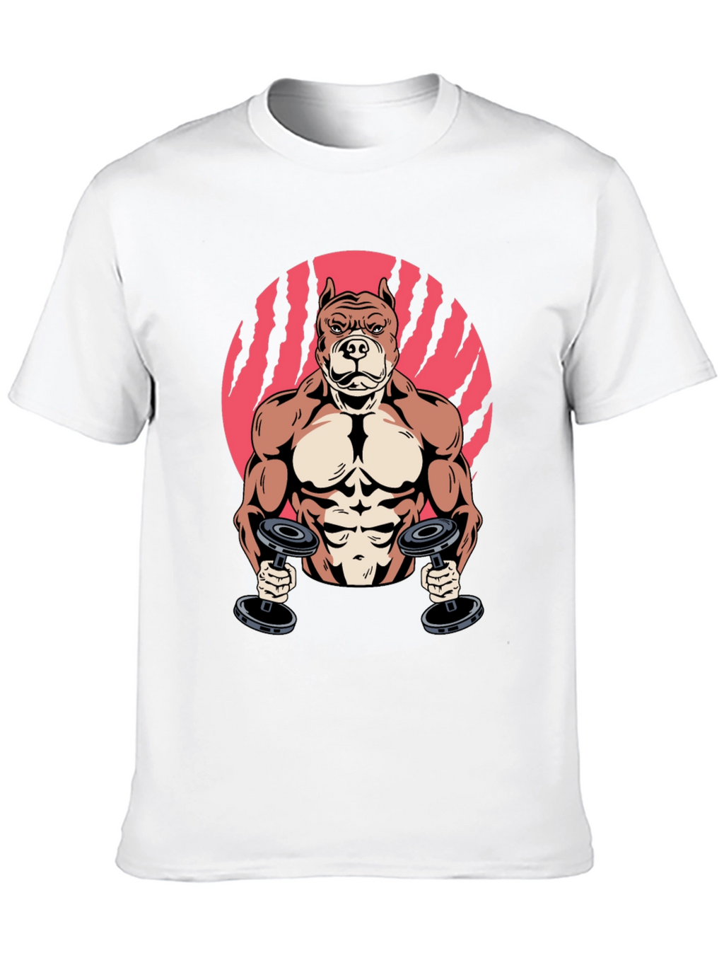 Muscle Dog Graphic Tee - Gym Humor T-Shirt