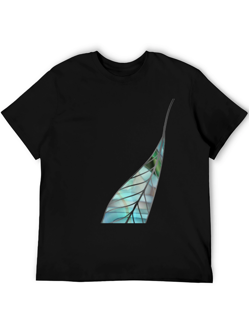 Leaf Graphic Black T-Shirt