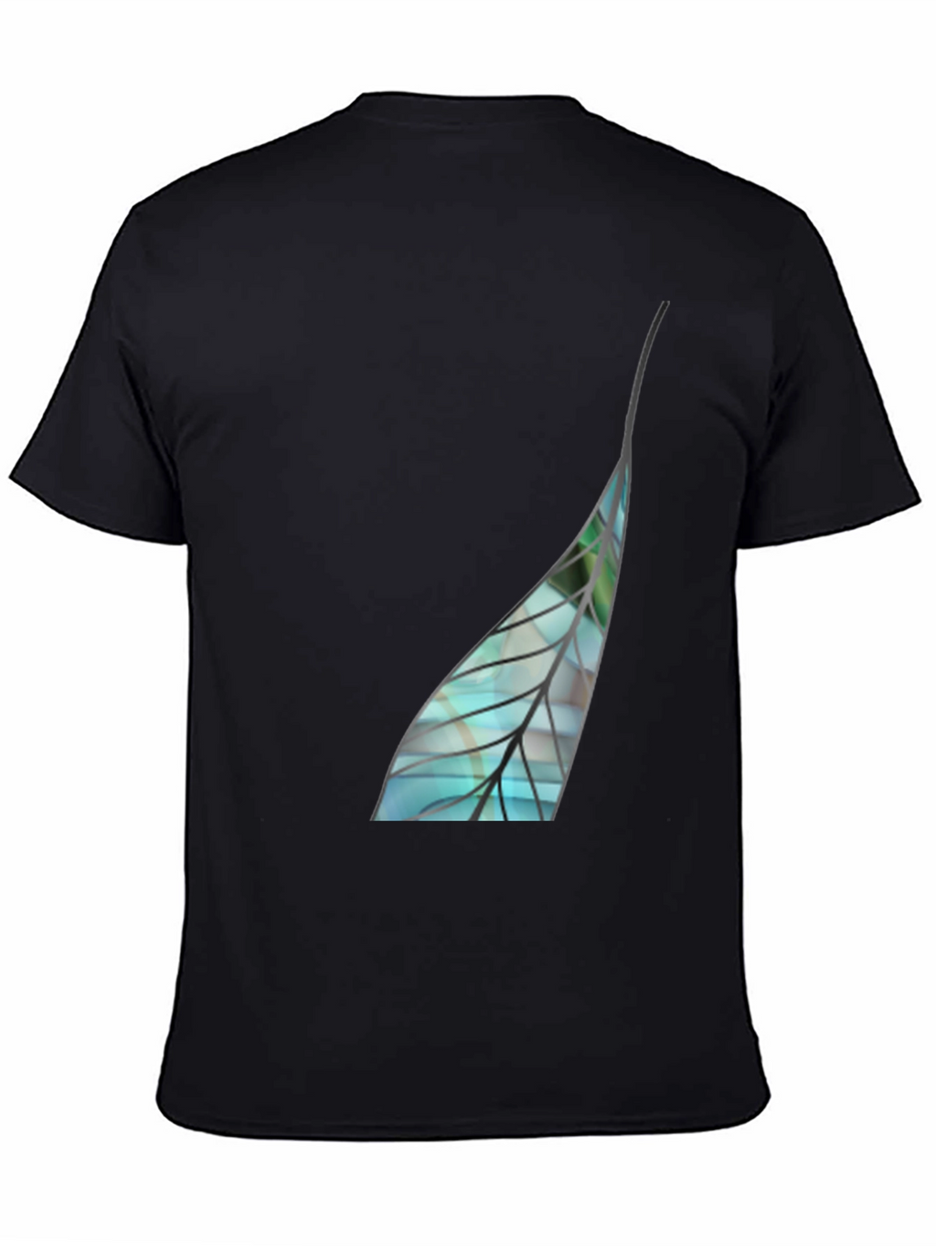 Leaf Graphic Black T-Shirt