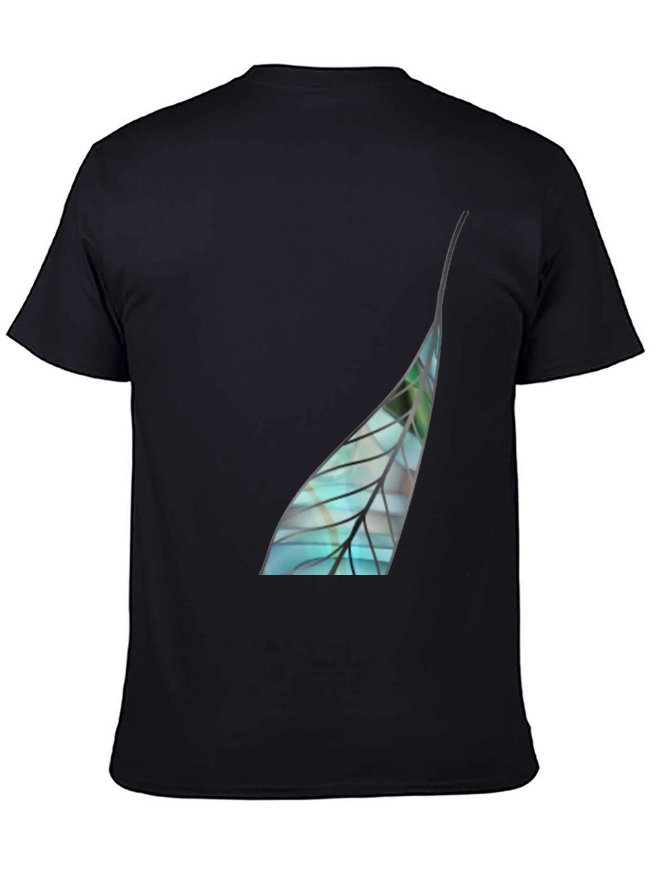 Leaf Graphic Black T-Shirt