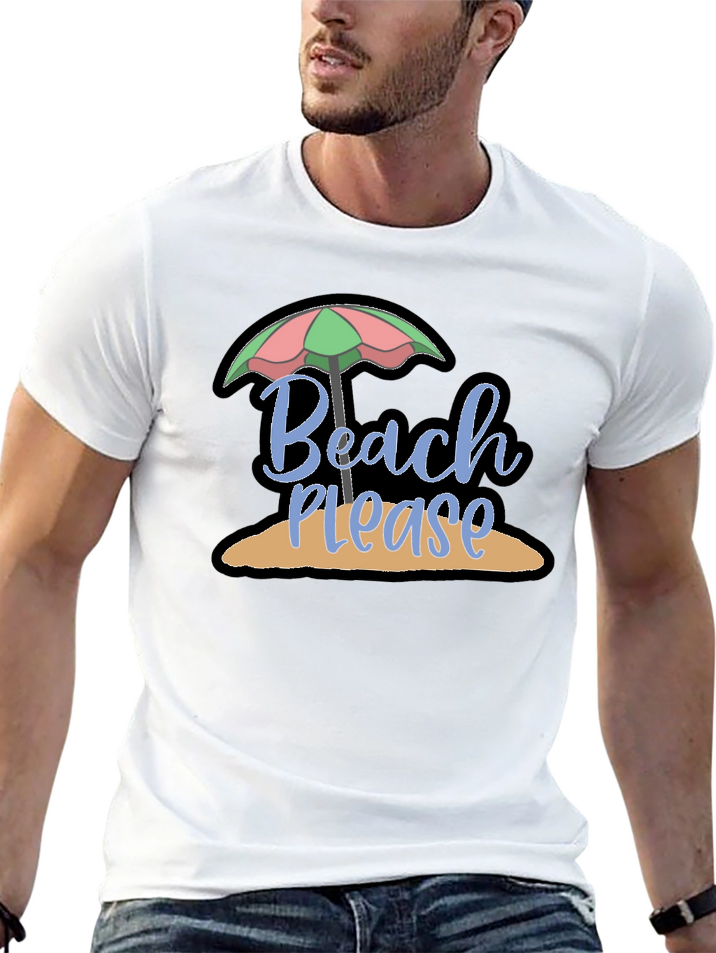 Beach Please Graphic T-Shirt - Summer Vacation Ready