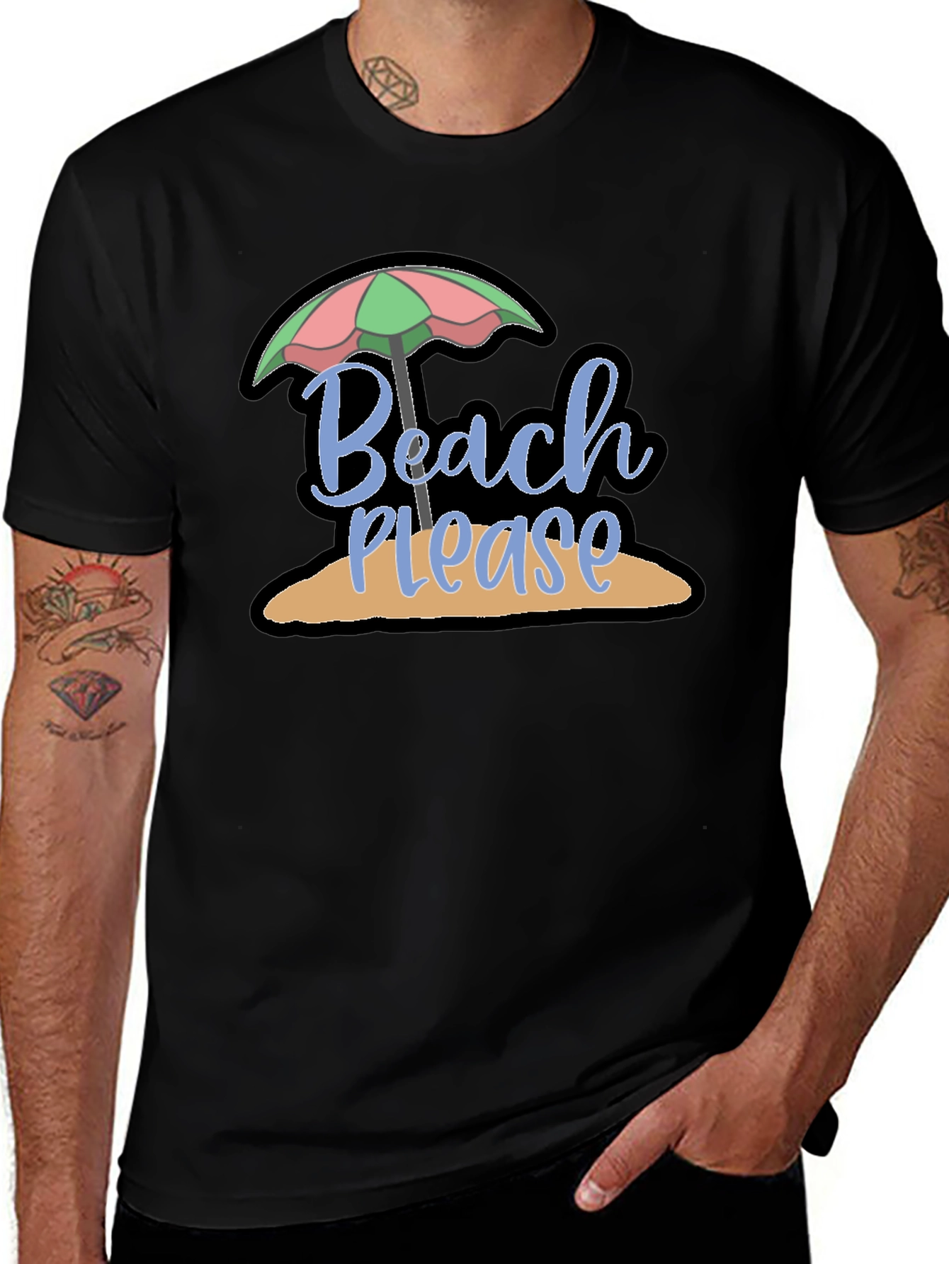 Beach Please Graphic T-Shirt - Summer Vacation Ready