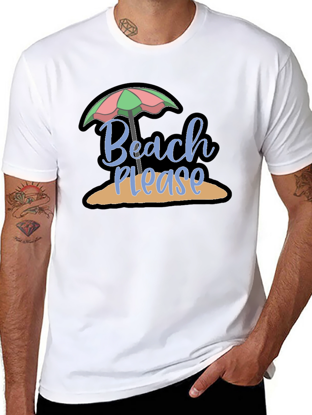 Beach Please Graphic T-Shirt - Summer Vacation Ready