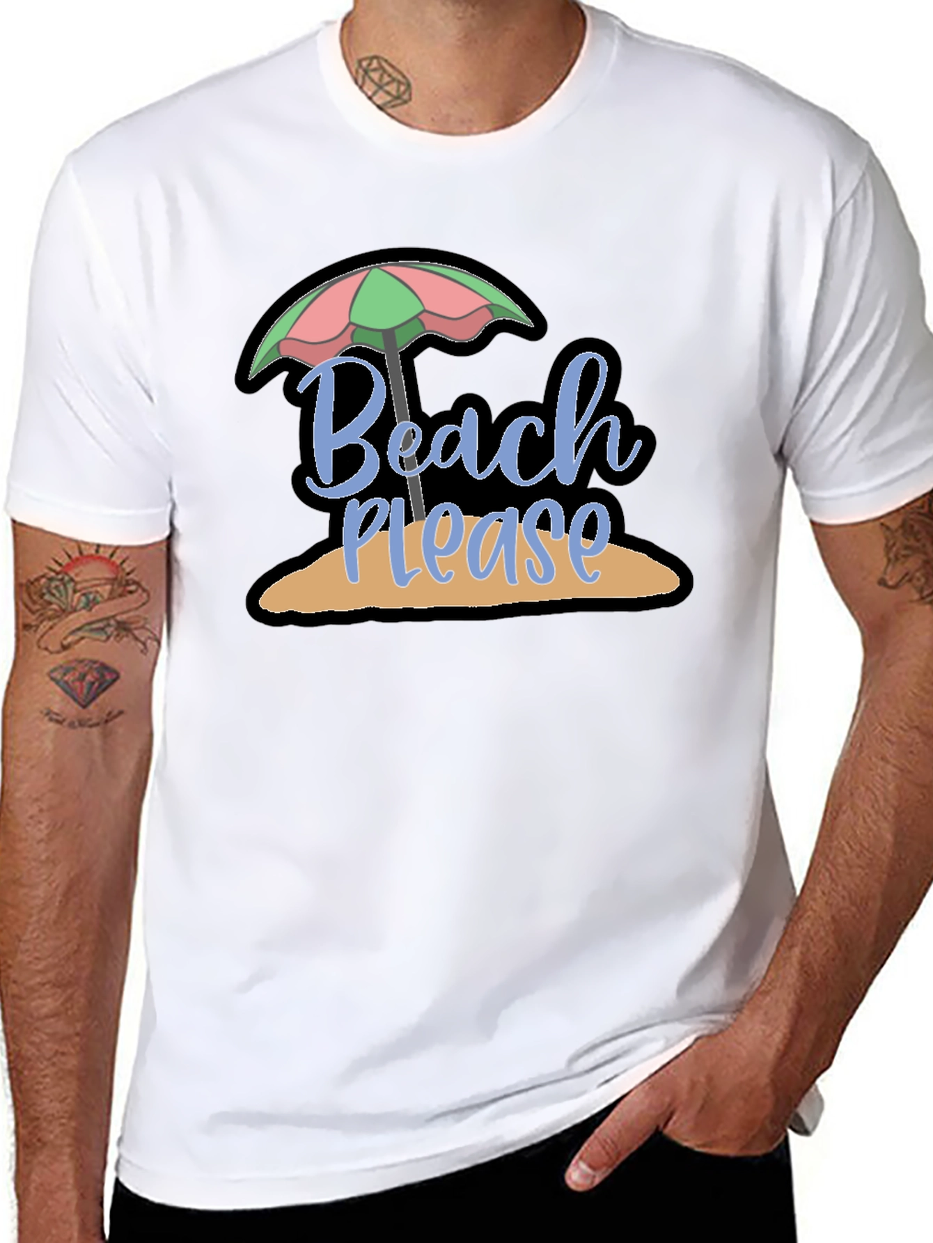 Beach Please Graphic T-Shirt - Summer Vacation Ready