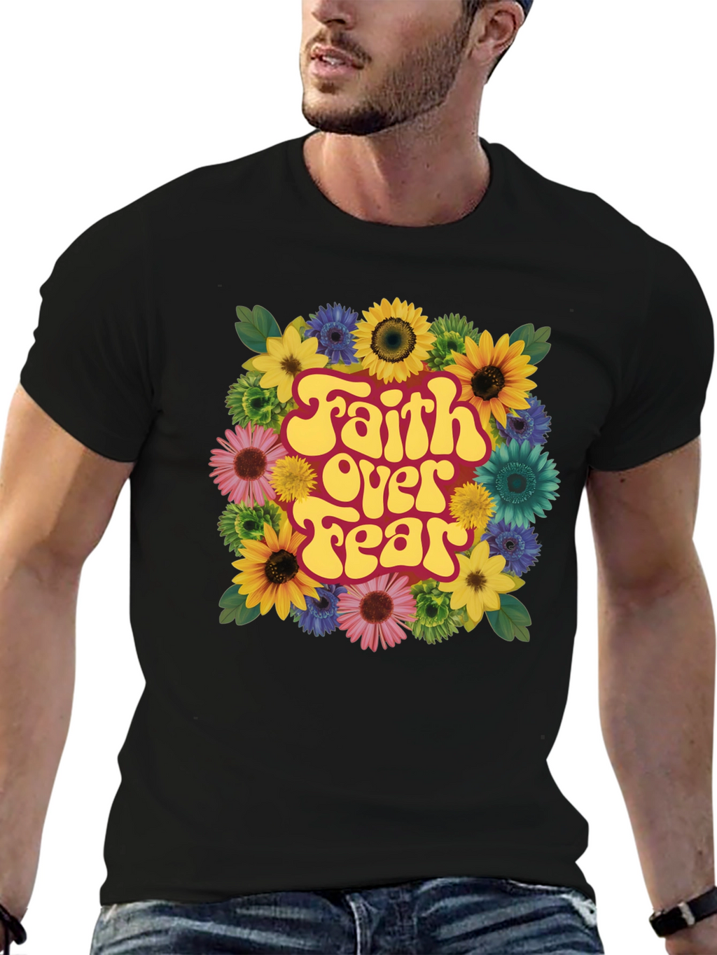 Faith Over Fear Floral T-Shirt