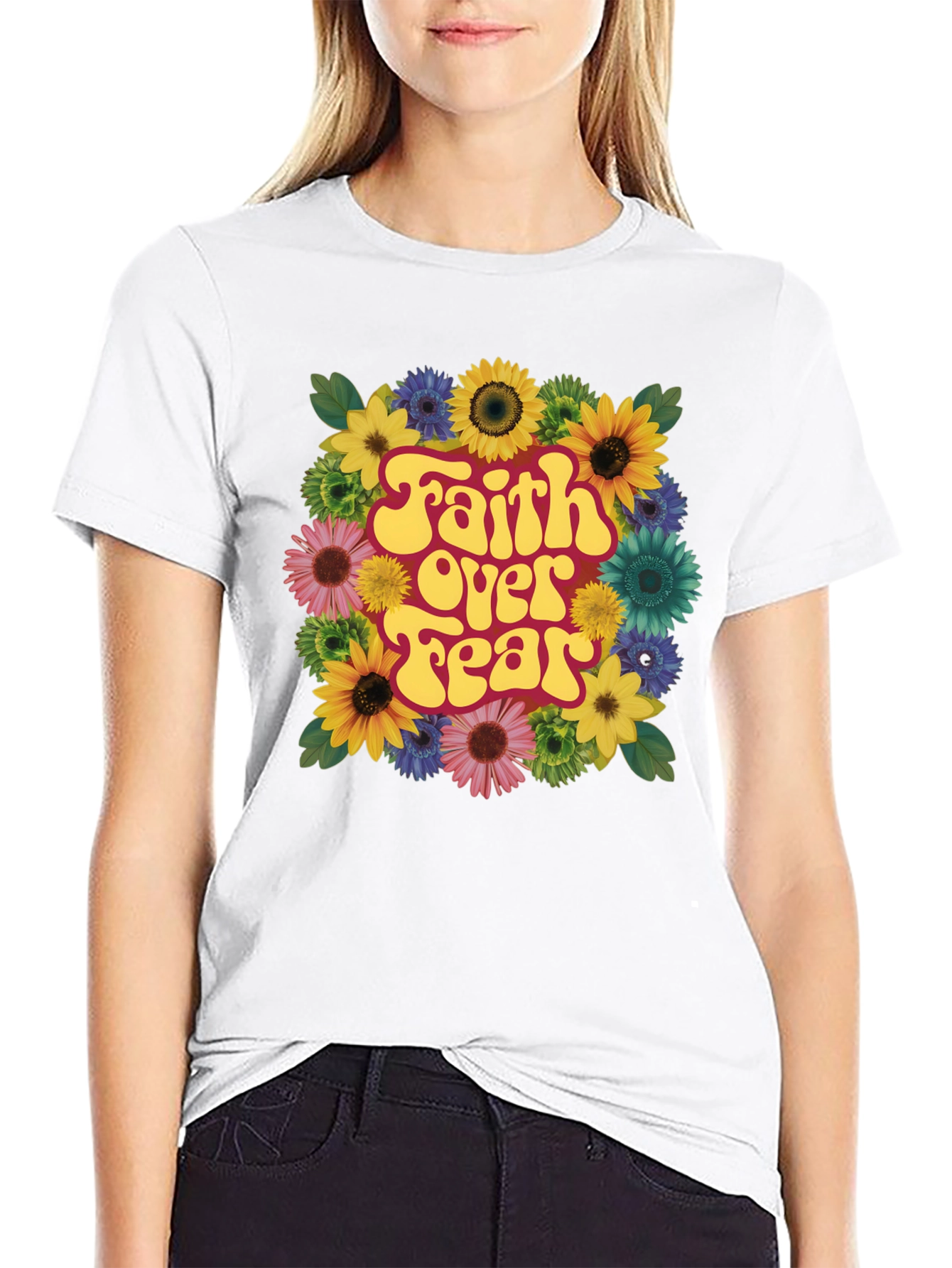 Faith Over Fear Floral T-Shirt