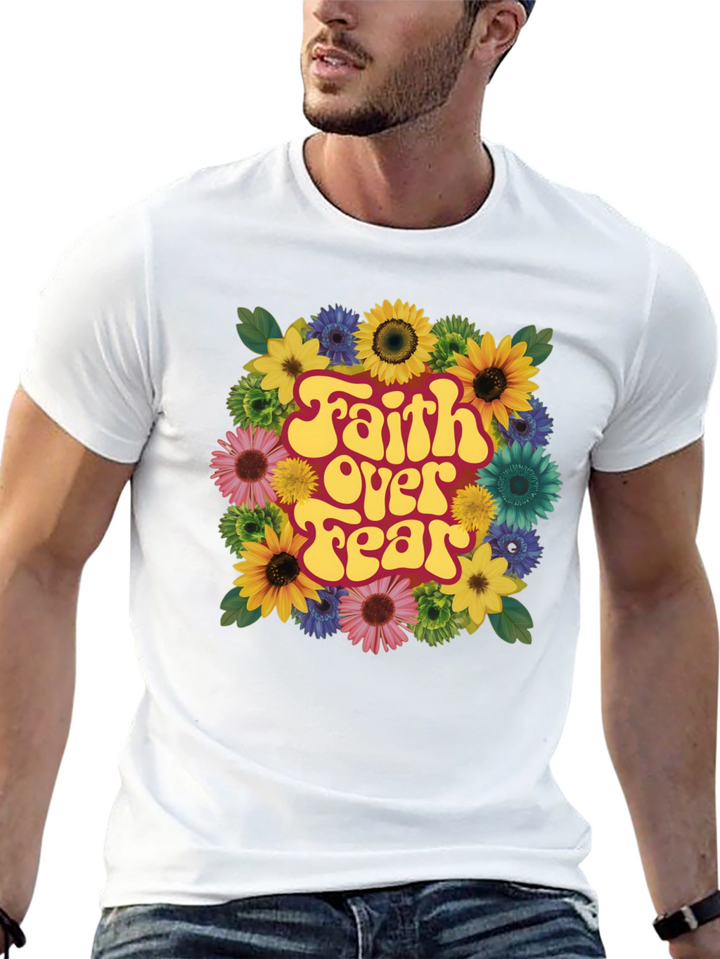 Faith Over Fear Floral T-Shirt