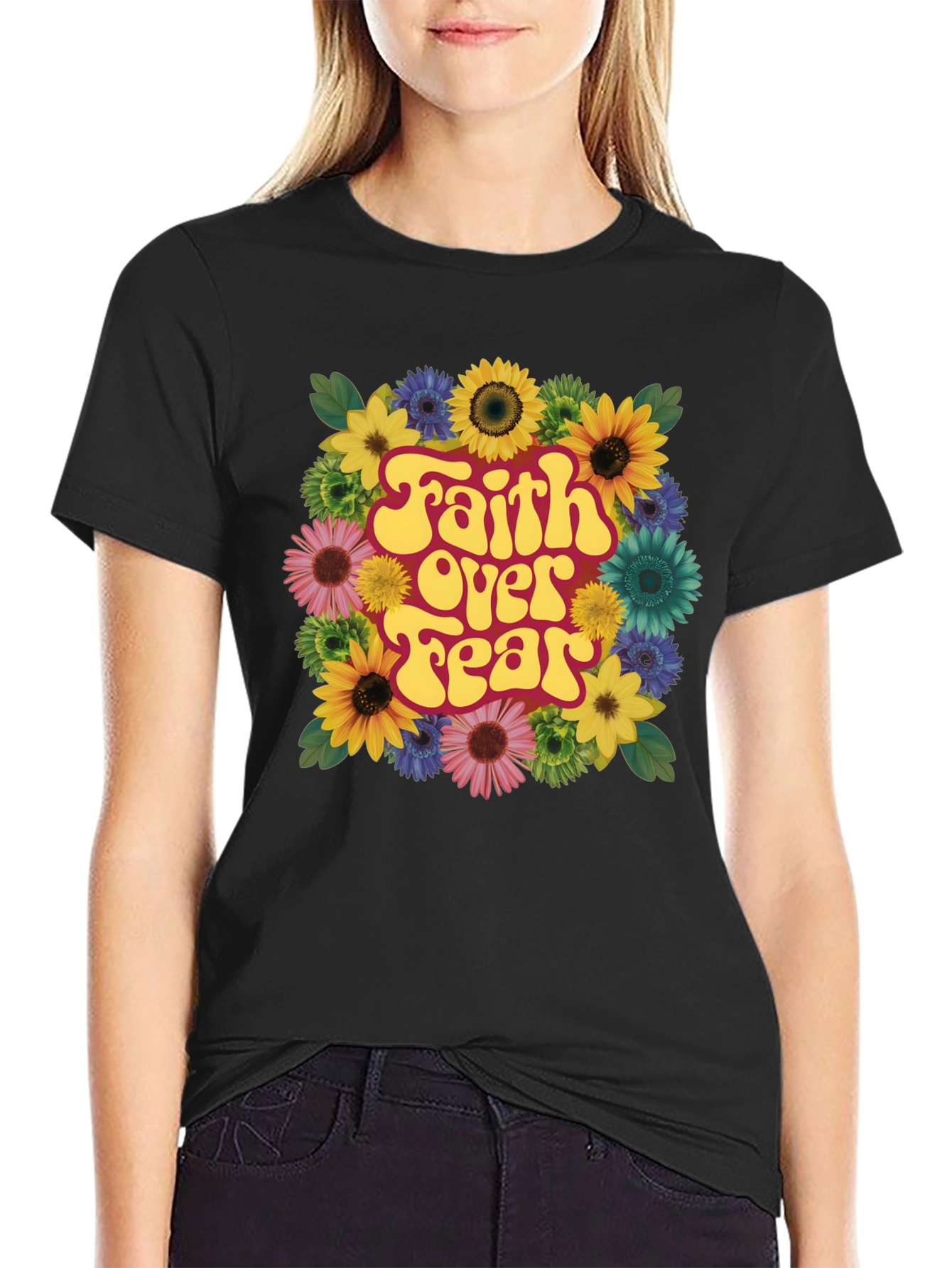 Faith Over Fear Floral T-Shirt