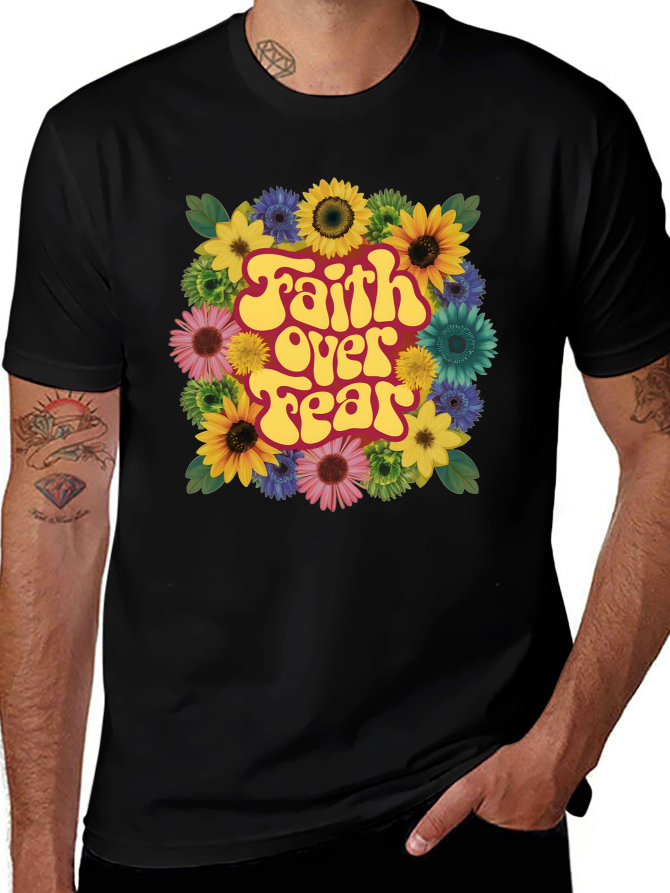 Faith Over Fear Floral T-Shirt