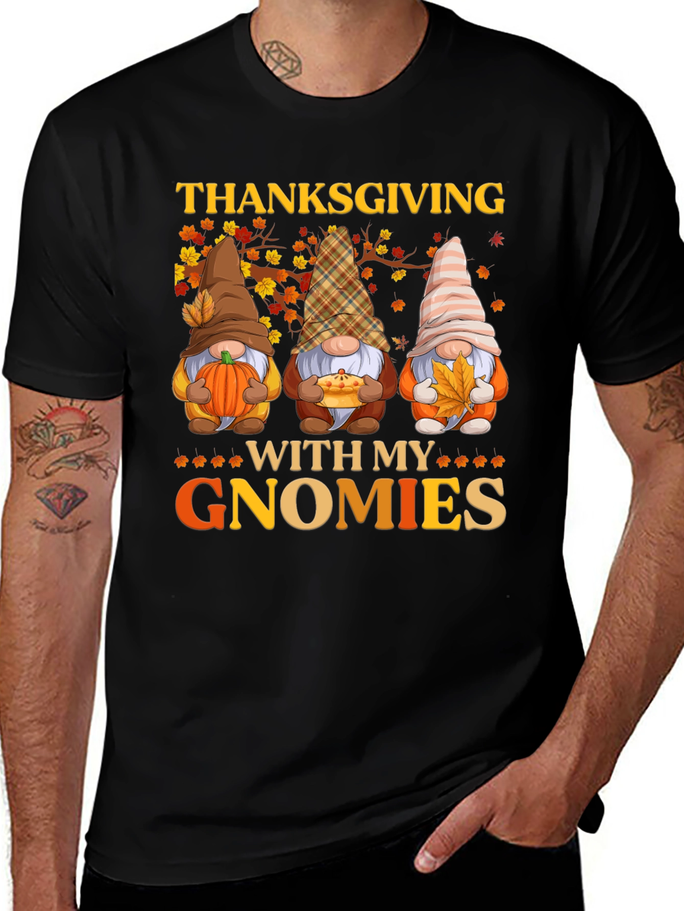 Thanksgiving Gnome T-Shirt Fall Holiday Tee