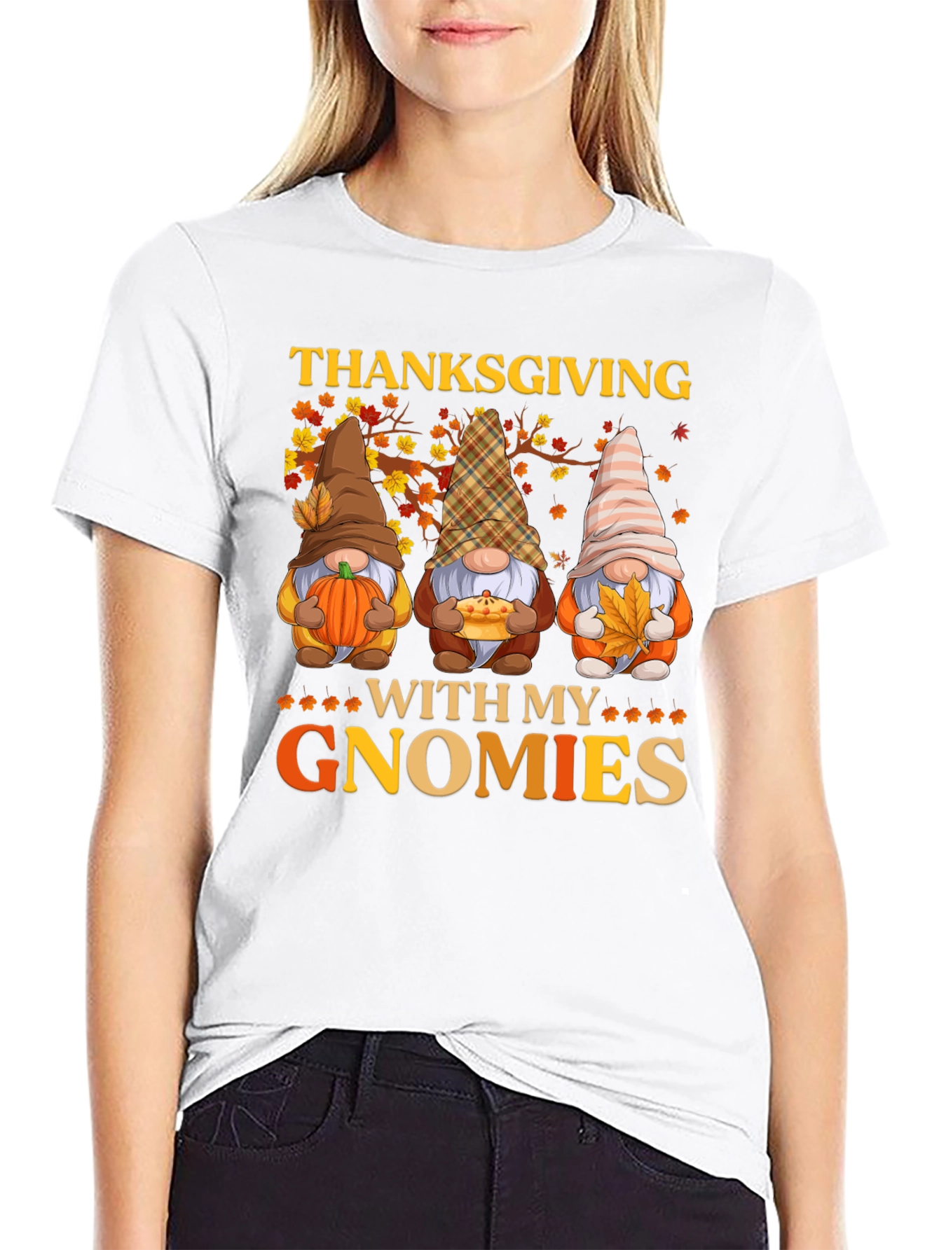 Thanksgiving Gnome T-Shirt Fall Holiday Tee