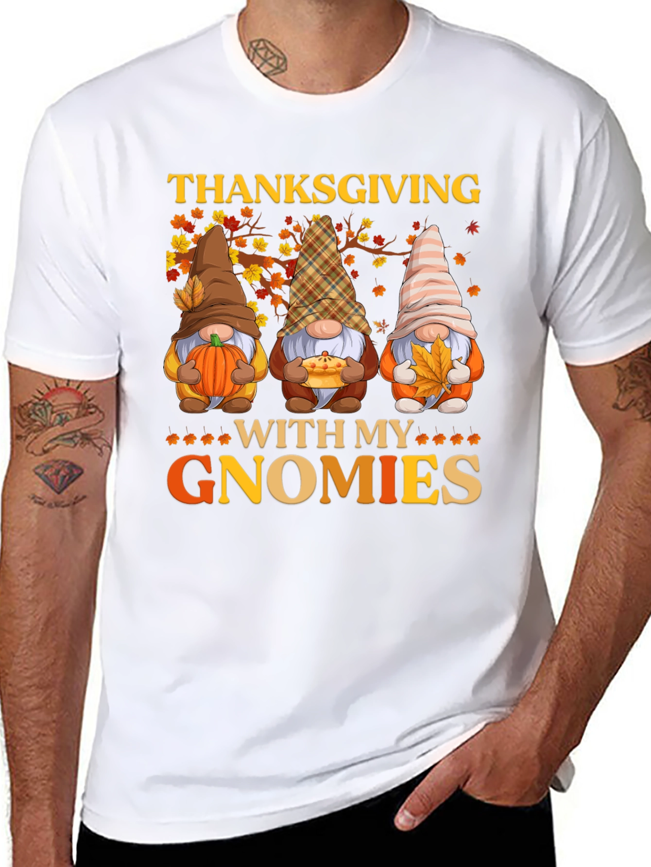 Thanksgiving Gnome T-Shirt Fall Holiday Tee