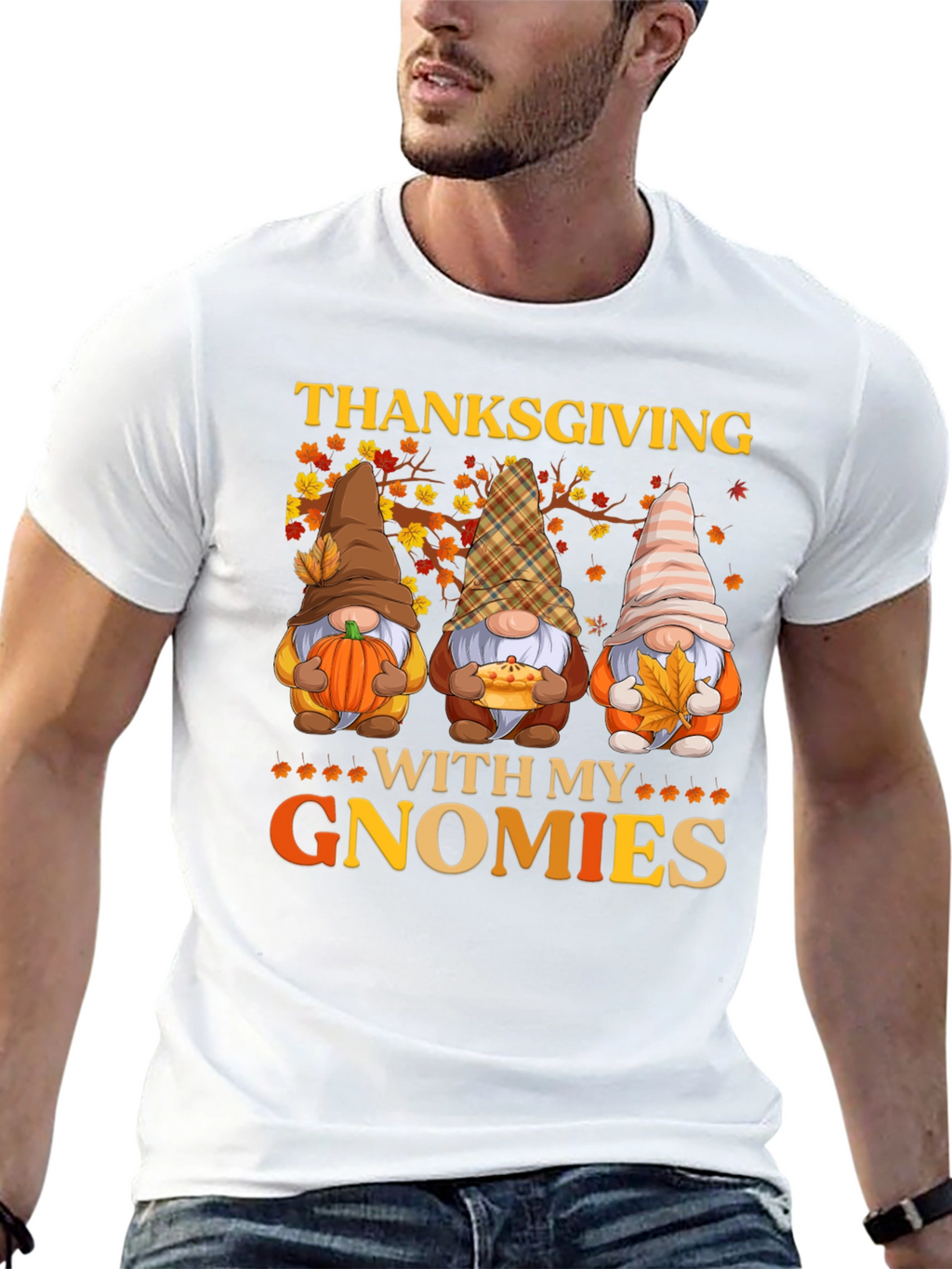 Thanksgiving Gnome T-Shirt Fall Holiday Tee