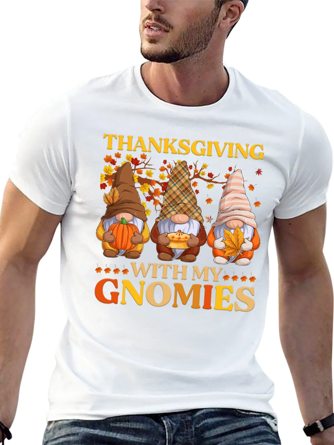 Thanksgiving Gnome T-Shirt Fall Holiday Tee