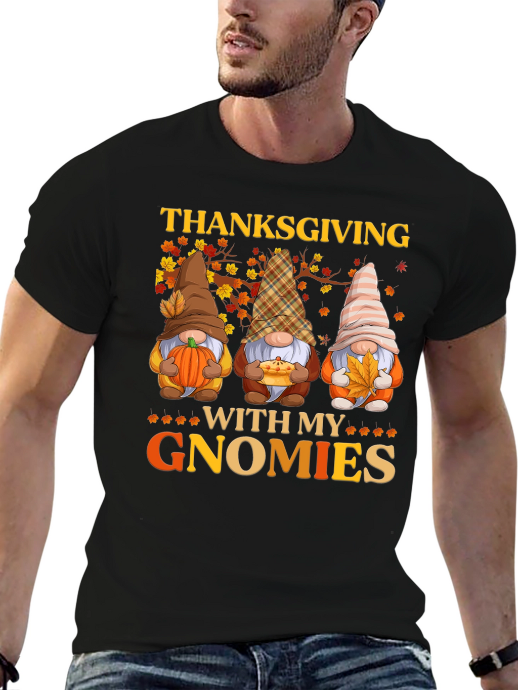 Thanksgiving Gnome T-Shirt Fall Holiday Tee