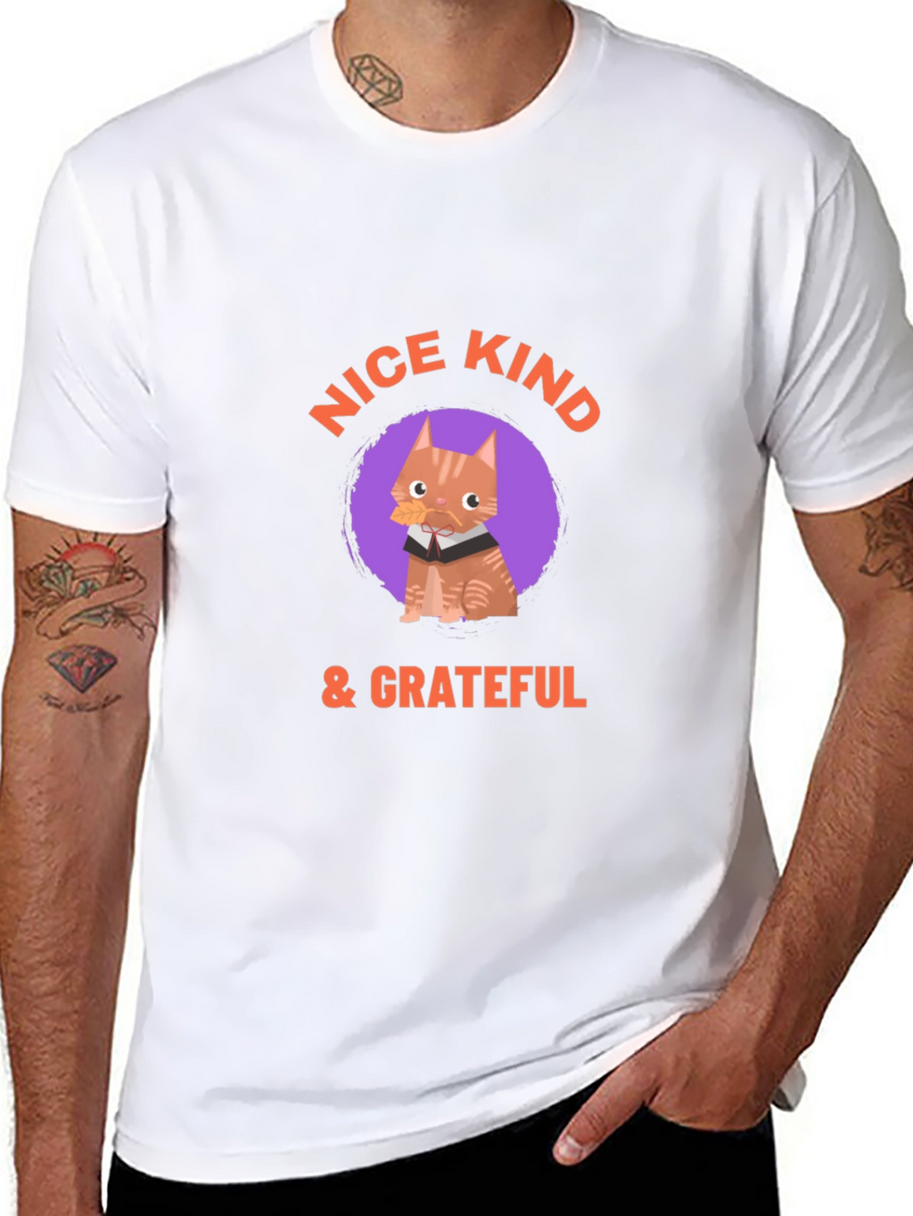 Kind Cat Graphic Tee - Mens Black T-Shirt