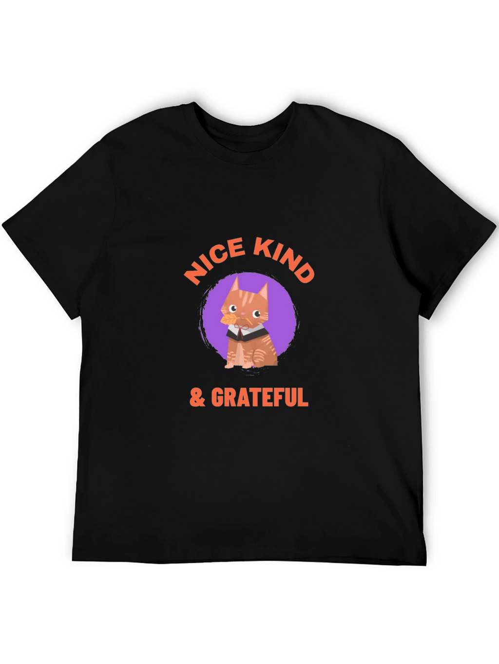 Kind Cat Graphic Tee - Mens Black T-Shirt