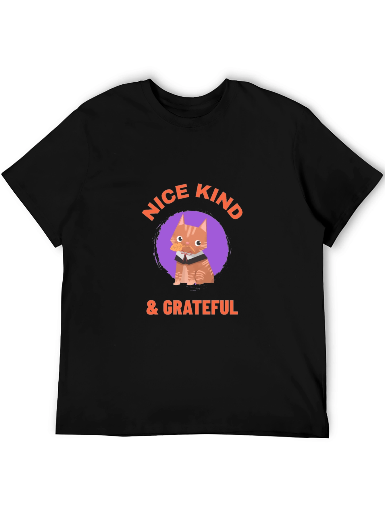 Kind Cat Graphic Tee - Mens Black T-Shirt