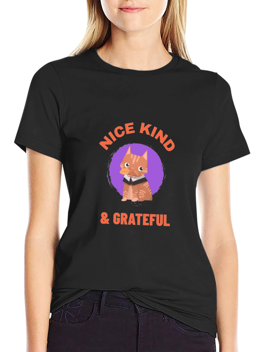 Kind Cat Graphic Tee - Mens Black T-Shirt