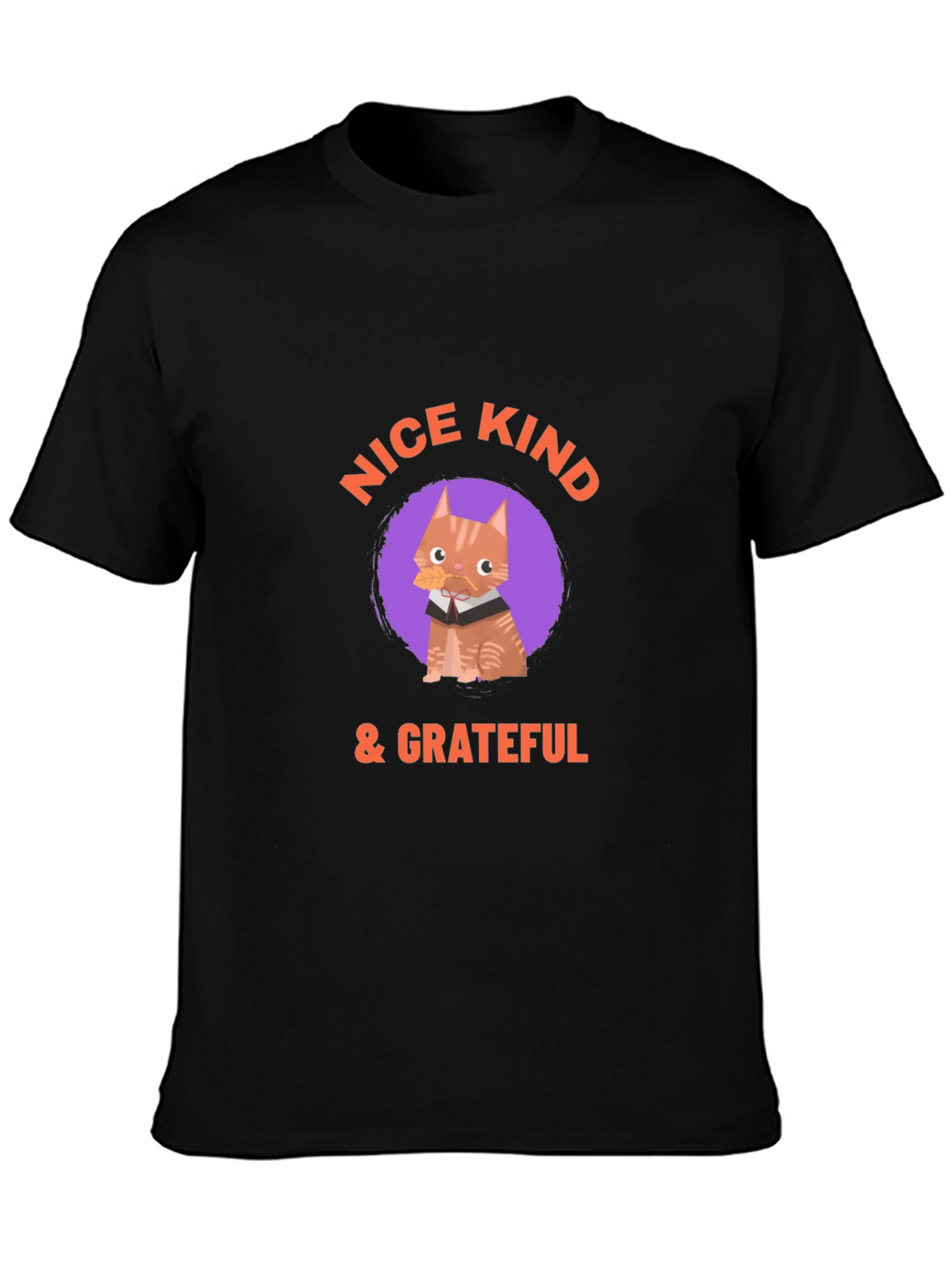 Kind Cat Graphic Tee - Mens Black T-Shirt