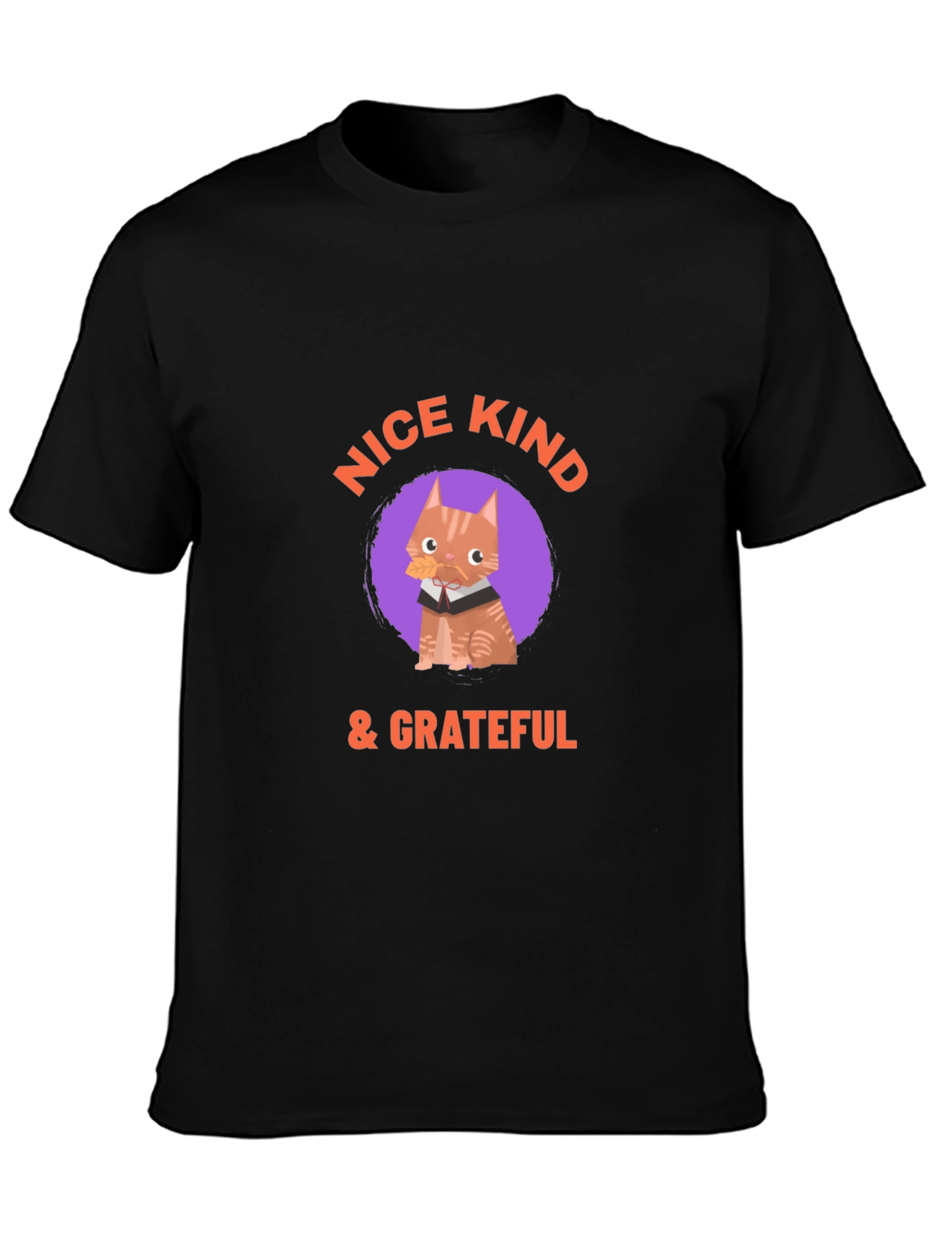 Kind Cat Graphic Tee - Mens Black T-Shirt