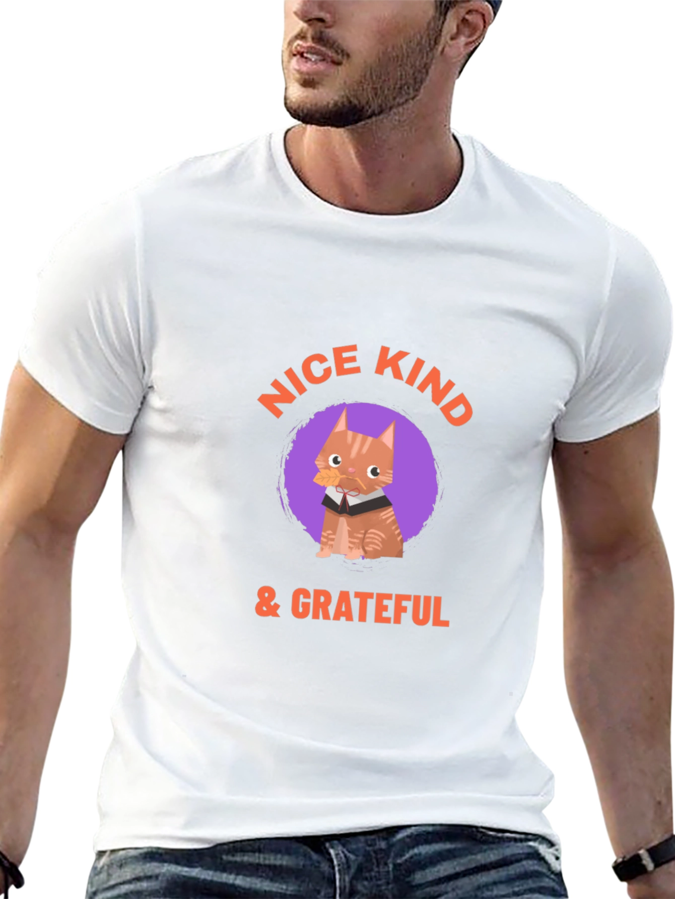 Kind Cat Graphic Tee - Mens Black T-Shirt