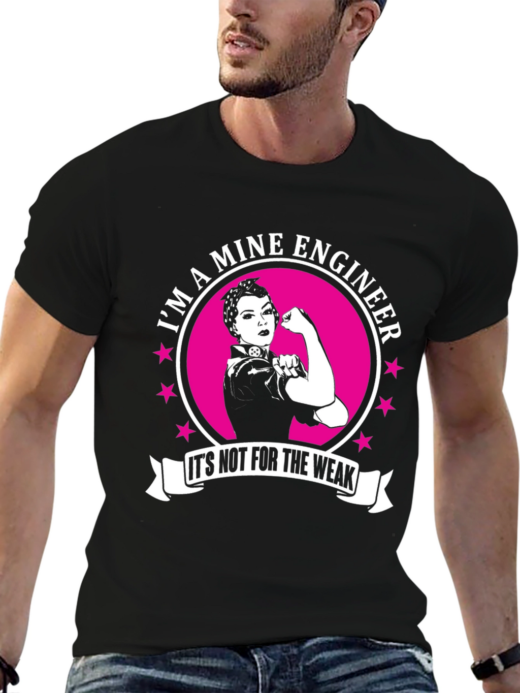 Mine Engineer Strong Woman T-Shirt