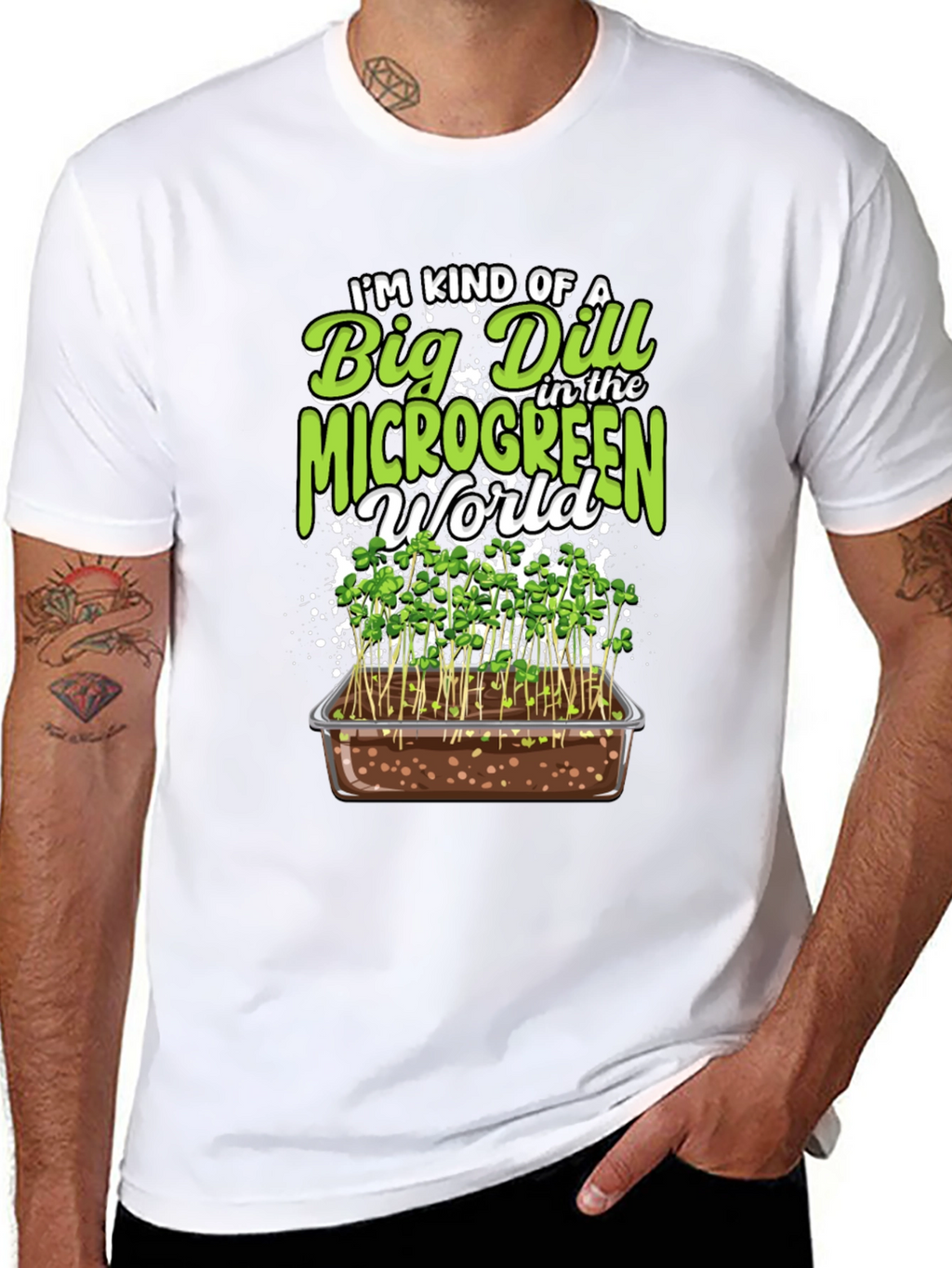 Big Dill Microgreen World Graphic Tee
