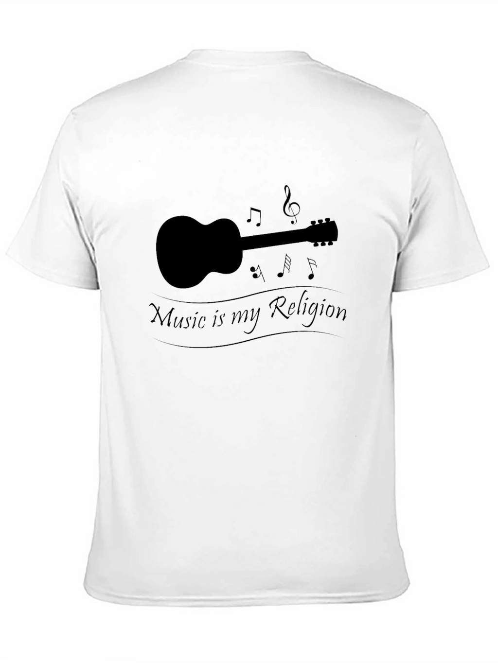 Music is My Religion T-Shirt - Guitar Design