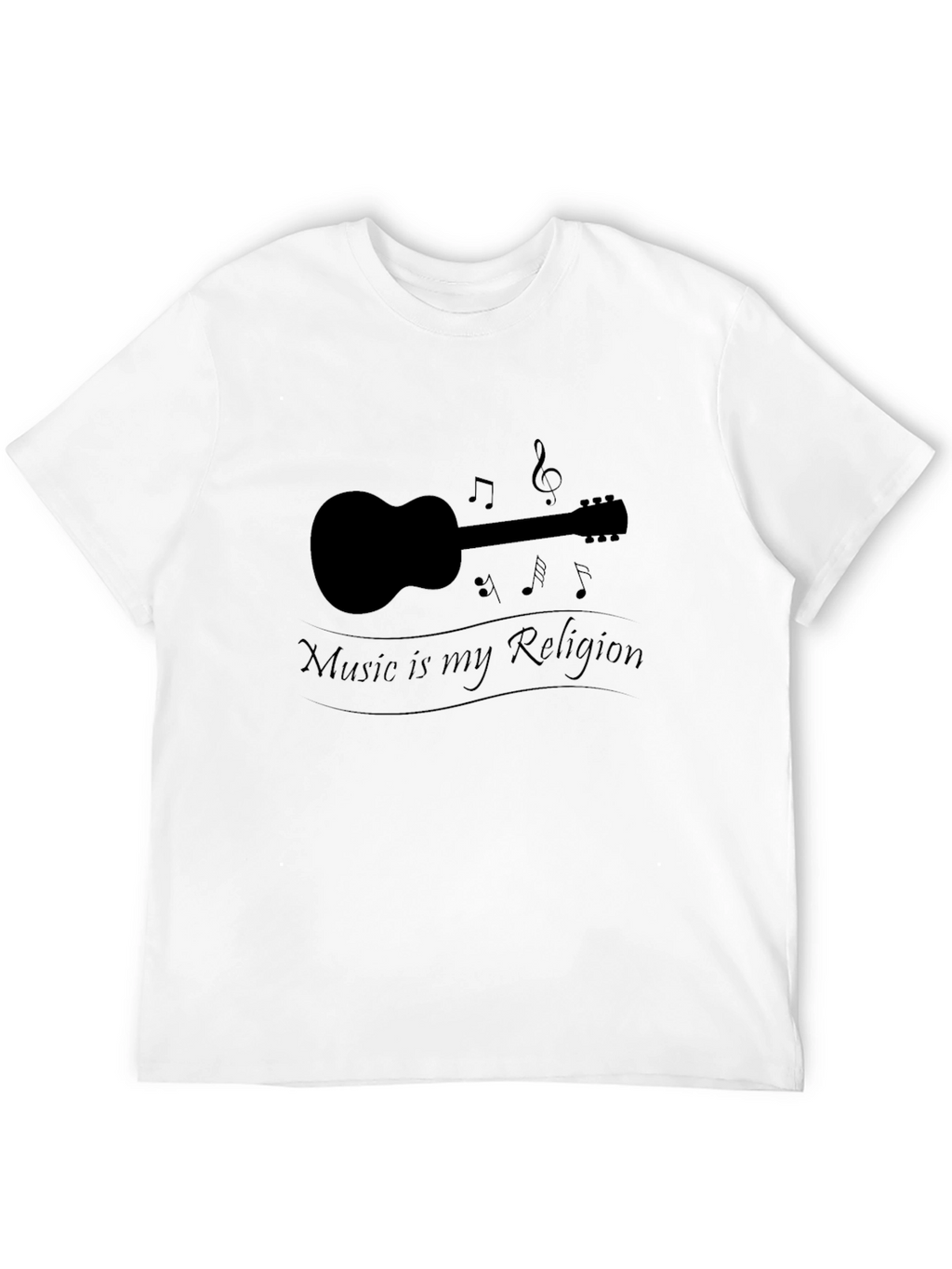 Music is My Religion T-Shirt - Guitar Design