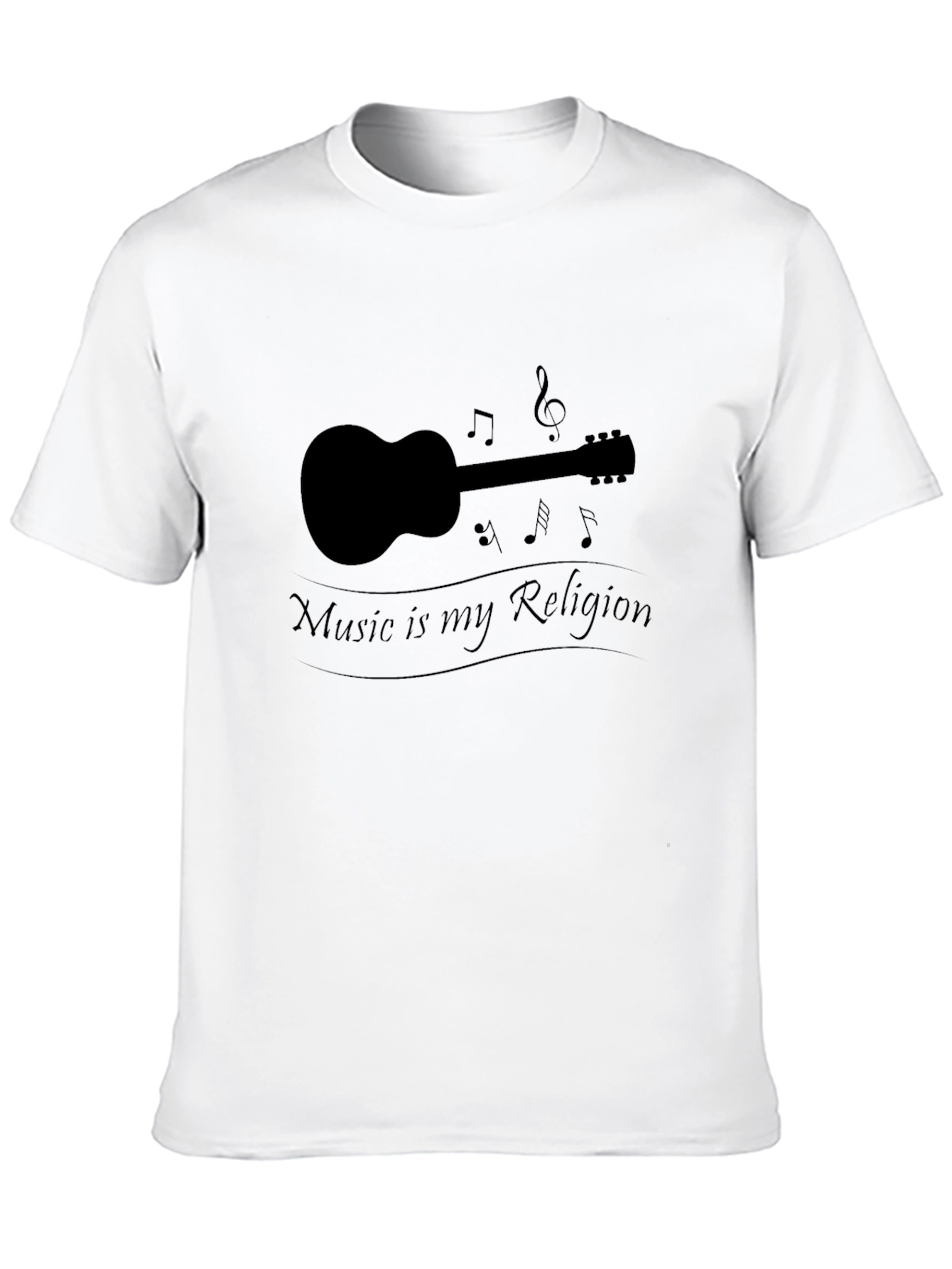 Music is My Religion T-Shirt - Guitar Design