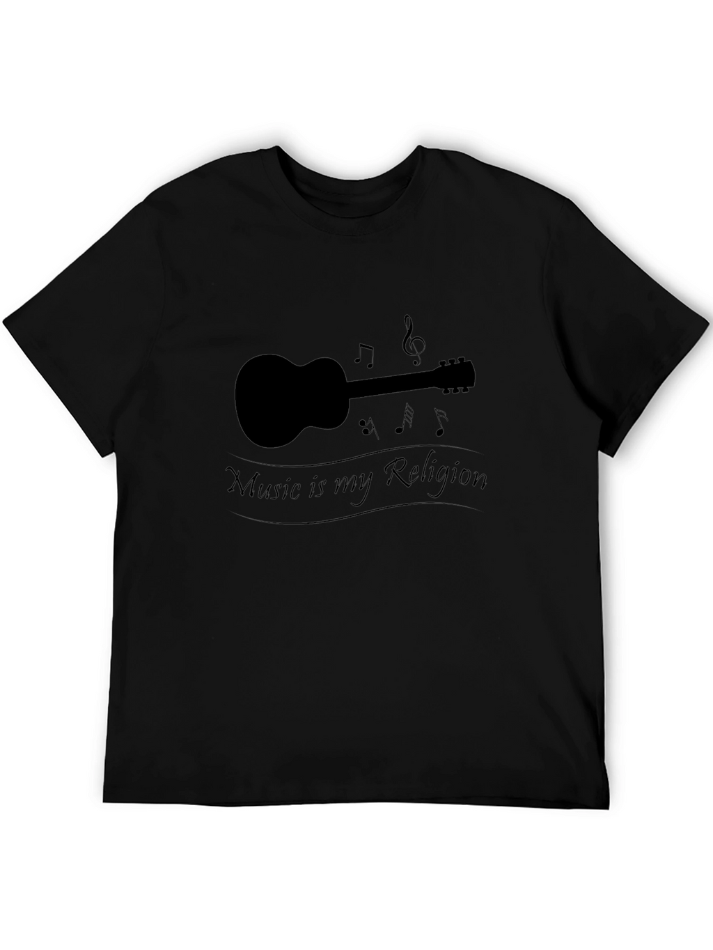 Music is My Religion T-Shirt - Guitar Design