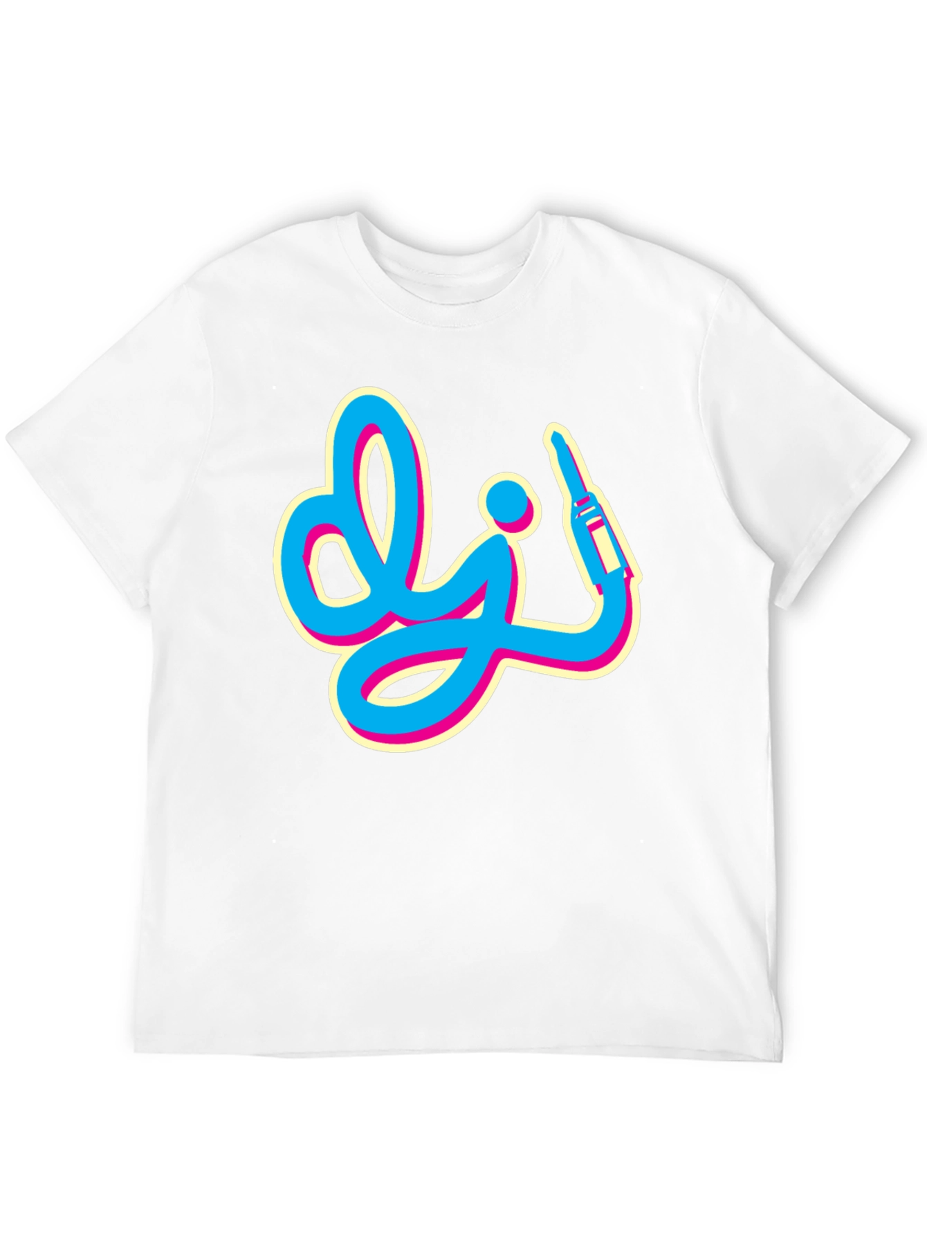 Retro DJ Graphic Tee - Black