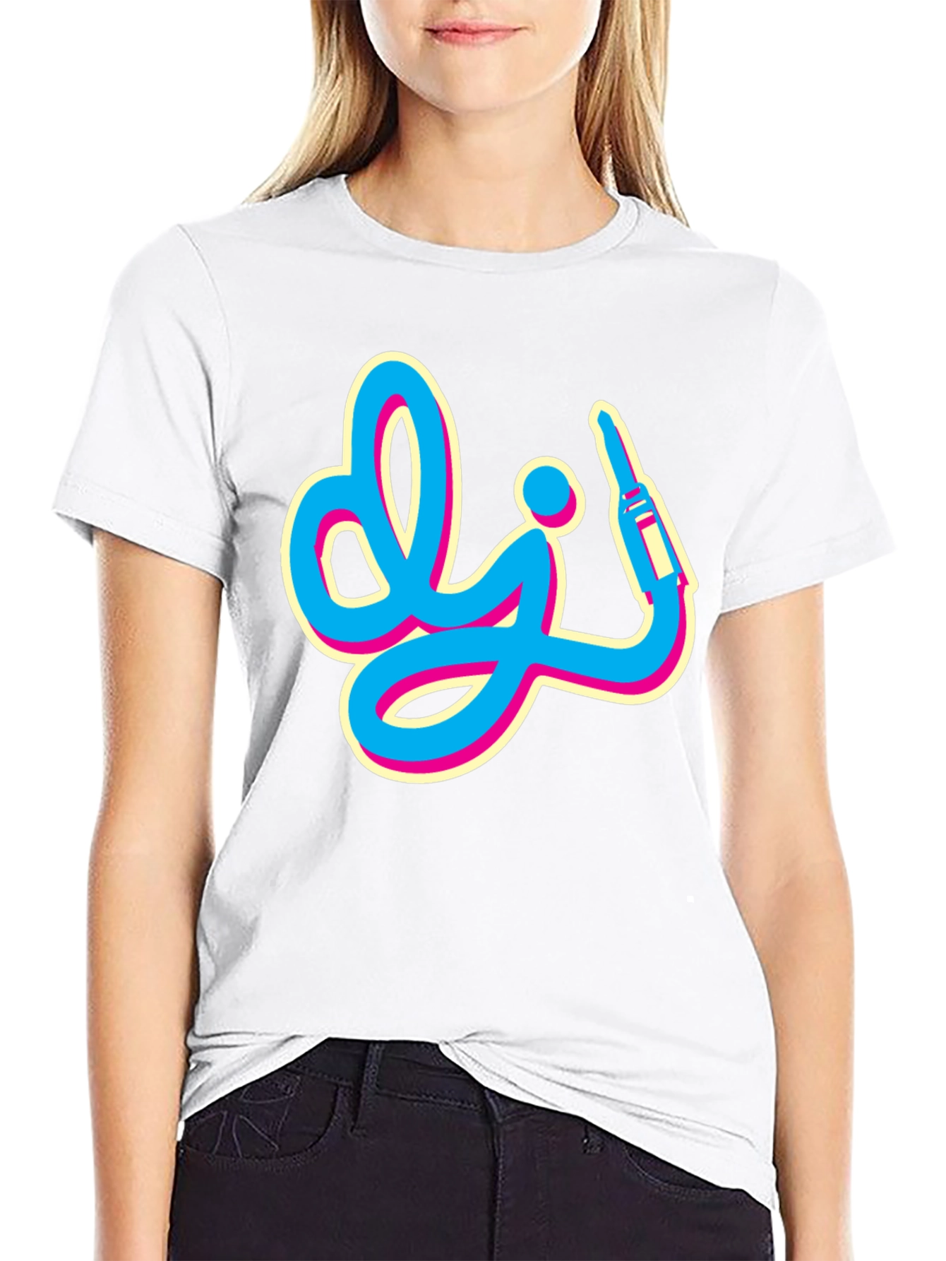 Retro DJ Graphic Tee - Black