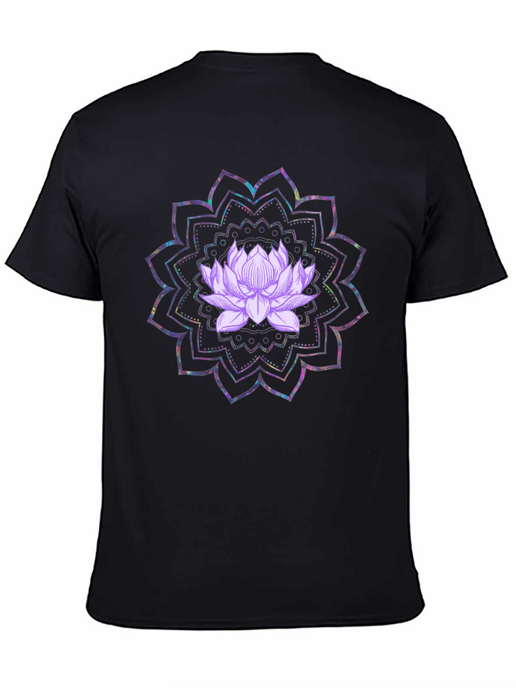 Lotus Mandala Graphic Tee - Black