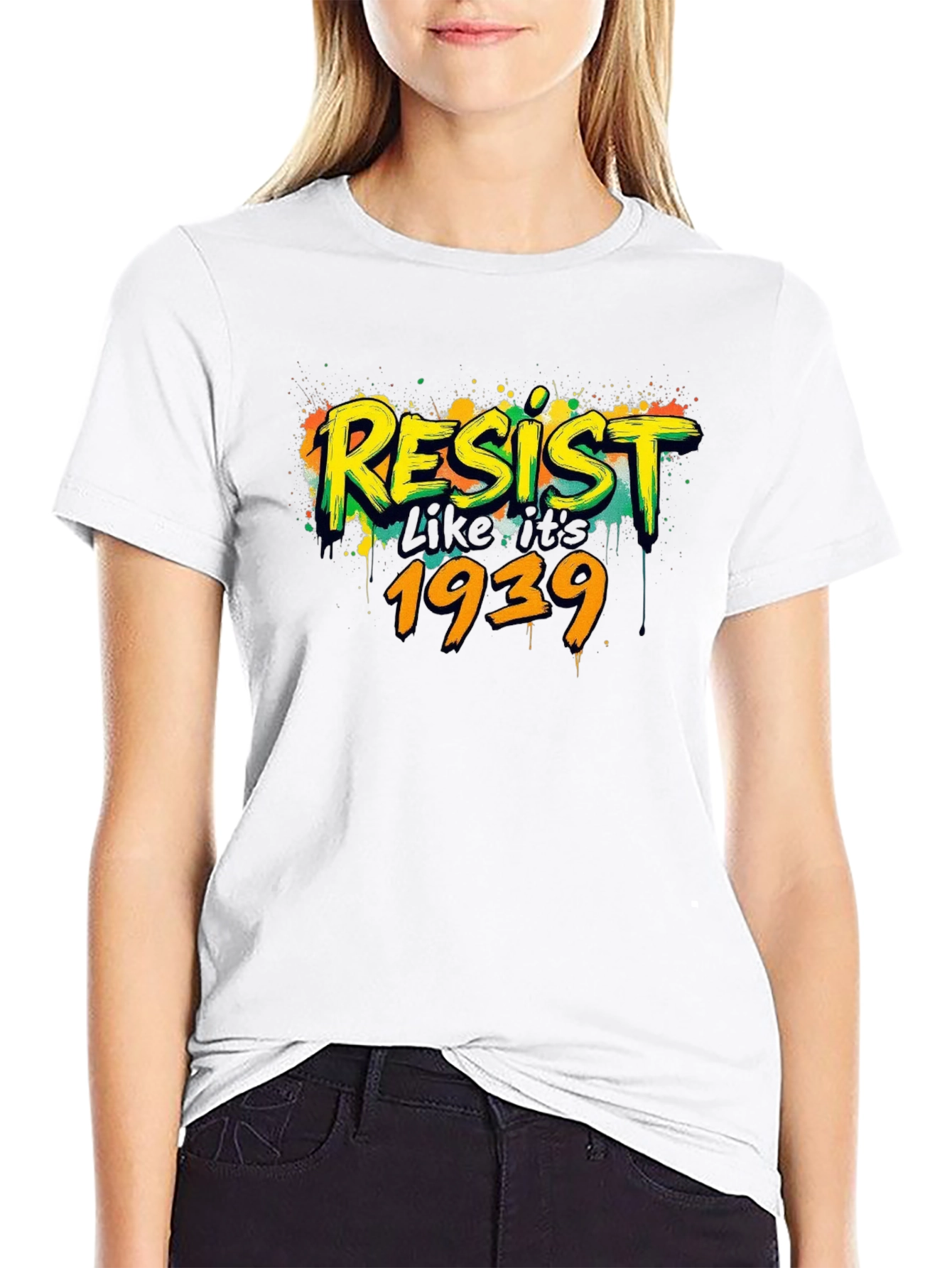 Resist Like Its 1939 Black Graphic Tee