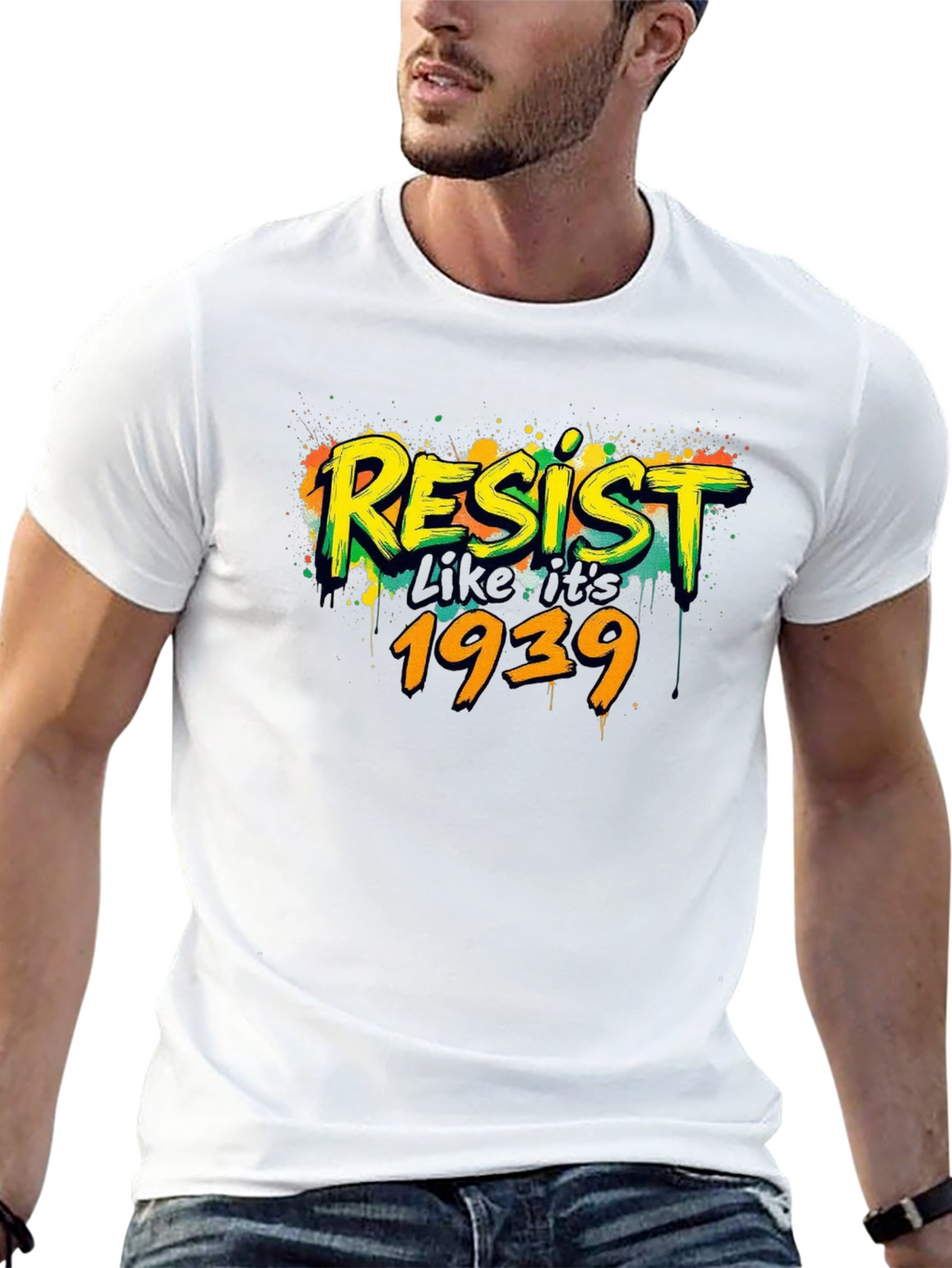 Resist Like Its 1939 Black Graphic Tee