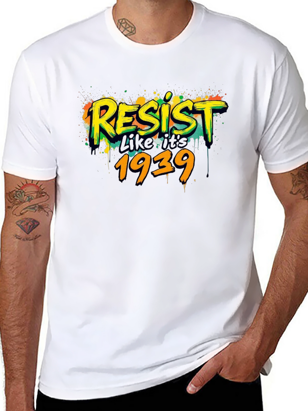 Resist Like Its 1939 Black Graphic Tee