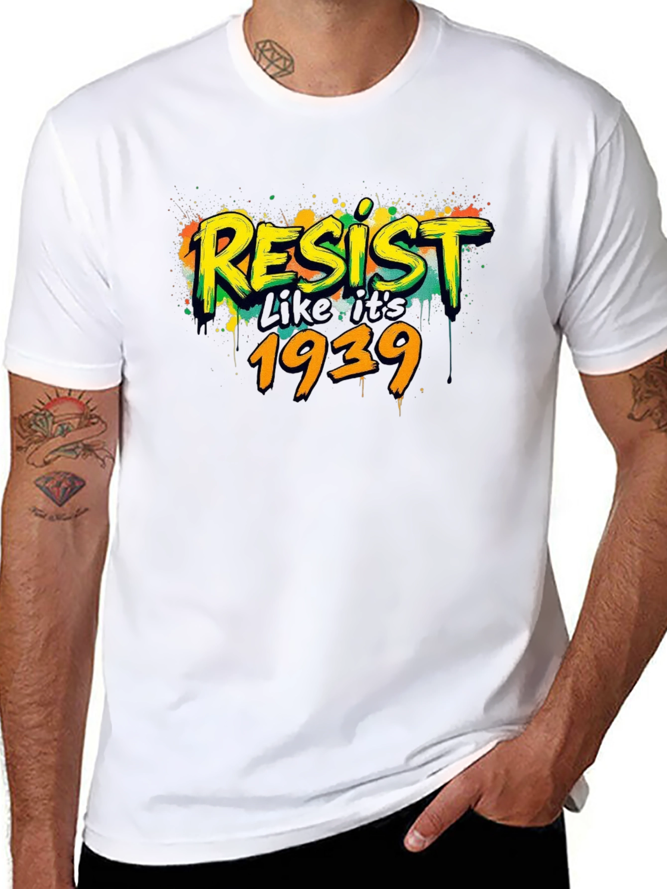 Resist Like Its 1939 Black Graphic Tee