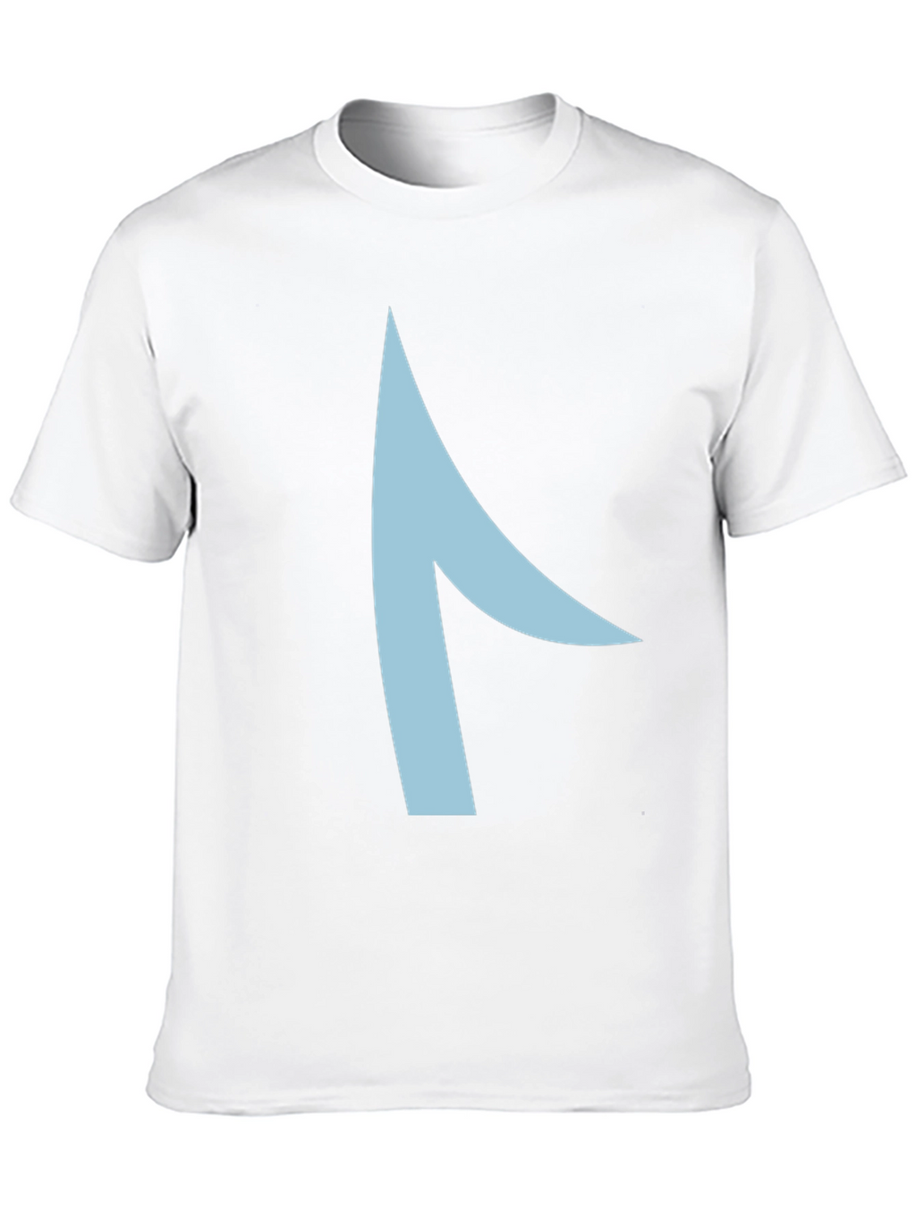 Modern Graphic Tee - Asymmetrical Light Blue Design