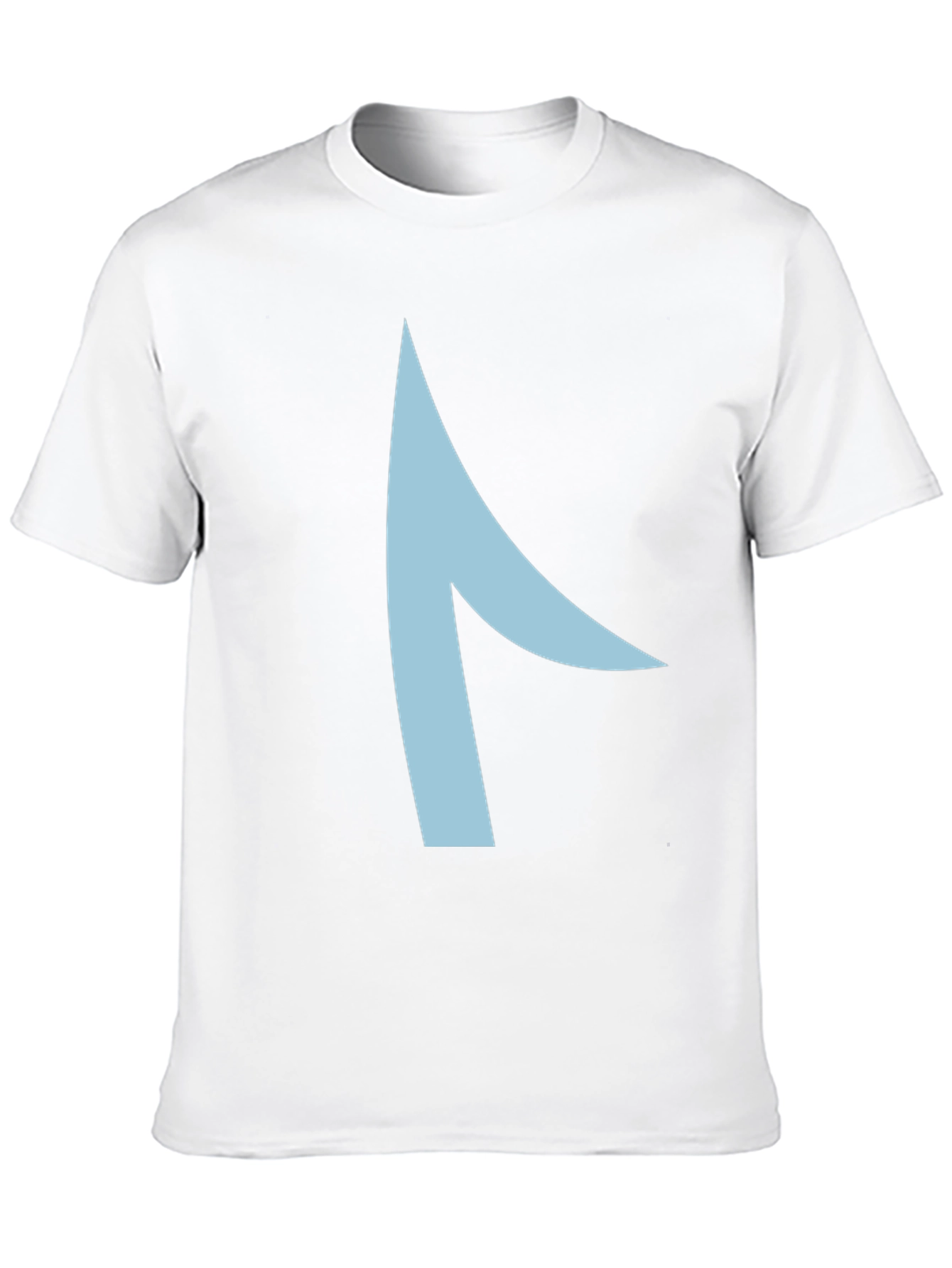 Modern Graphic Tee - Asymmetrical Light Blue Design