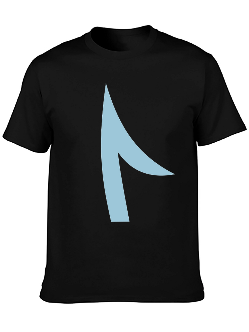 Modern Graphic Tee - Asymmetrical Light Blue Design