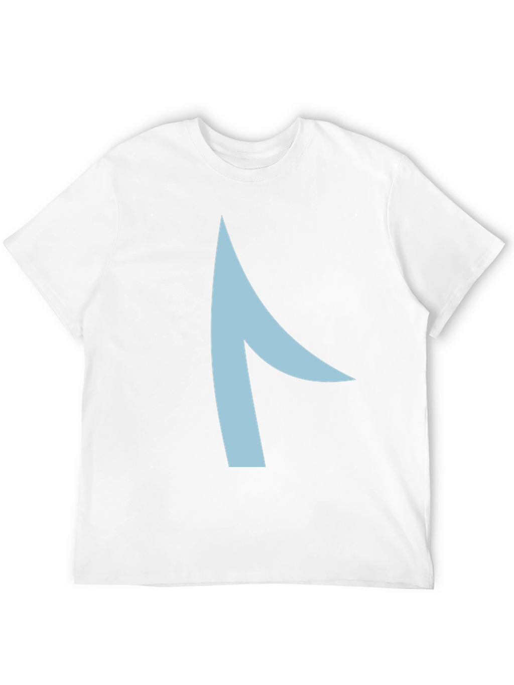 Modern Graphic Tee - Asymmetrical Light Blue Design
