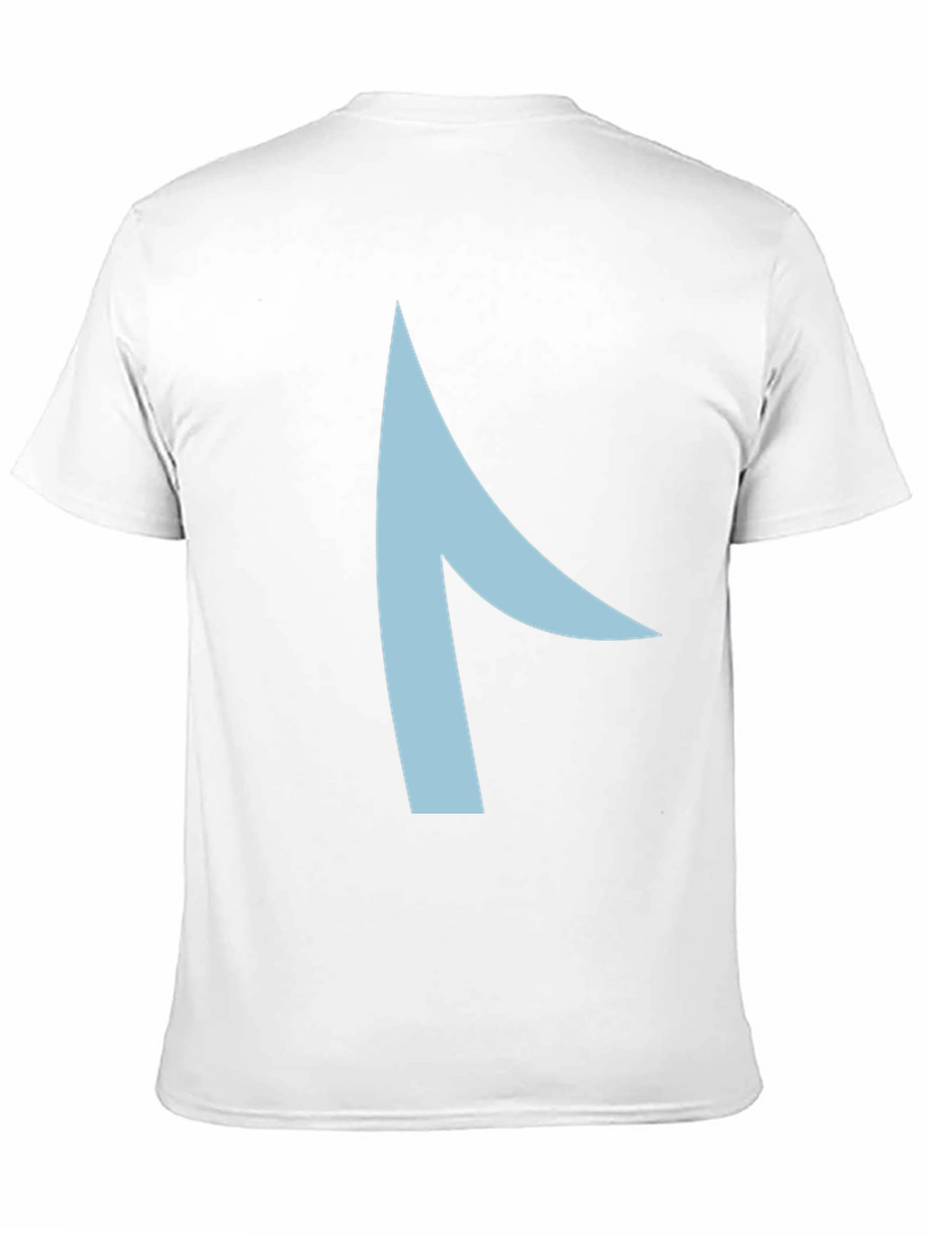 Modern Graphic Tee - Asymmetrical Light Blue Design