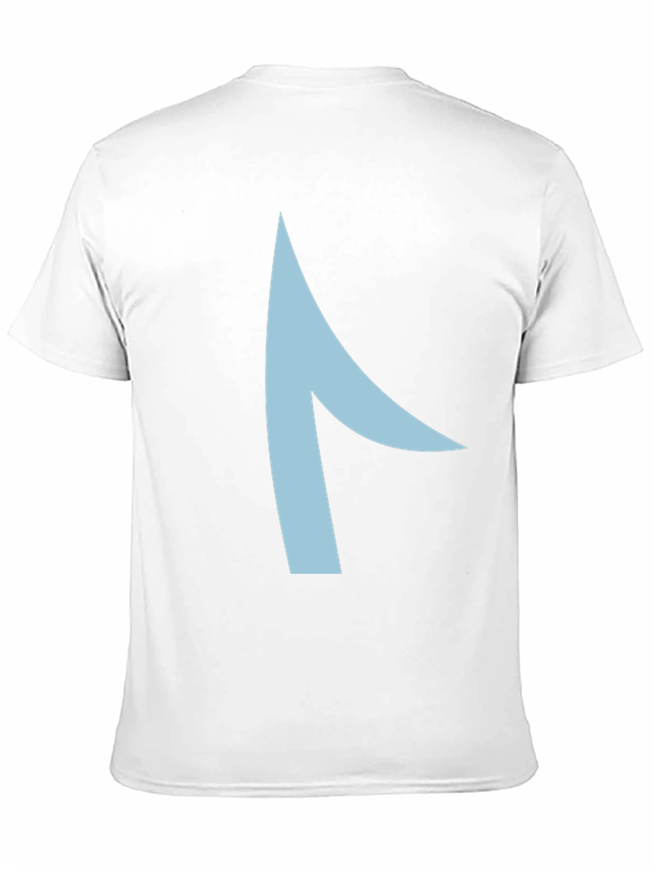 Modern Graphic Tee - Asymmetrical Light Blue Design
