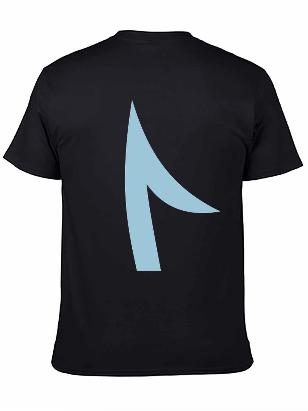 Modern Graphic Tee - Asymmetrical Light Blue Design